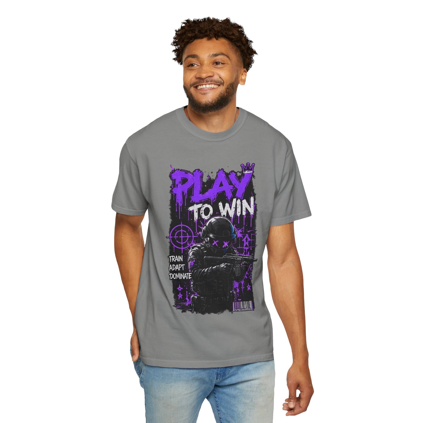Play to Win Graphic T-Shirt — Gamer Tactical Design