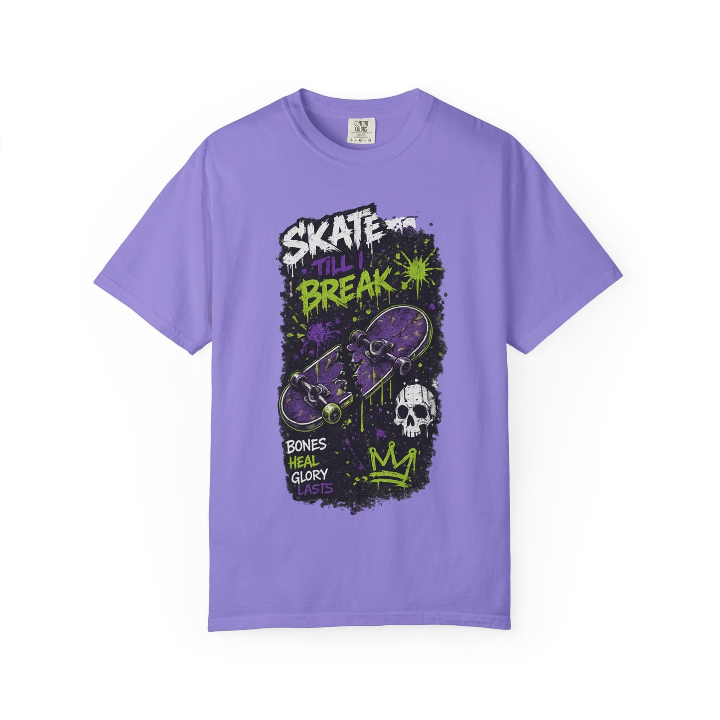 Skate Break Graphic T-Shirt — Skateboard Skull Streetwear