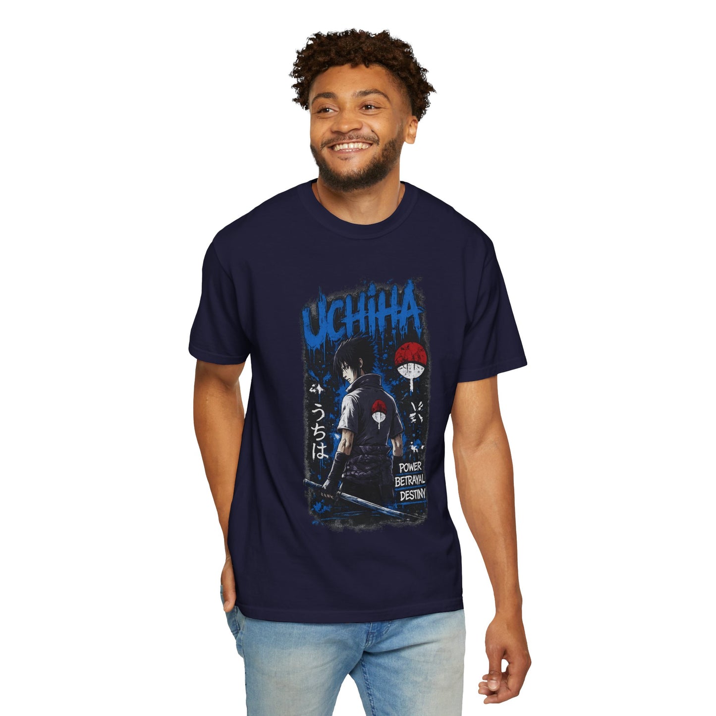 Uchiha Clan Graphic T-Shirt — Anime Sasuke Poster Design