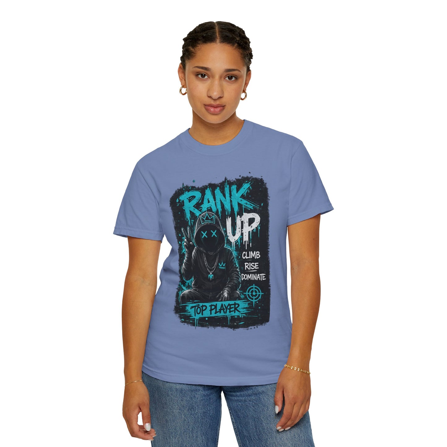 Rank Up Gaming T-Shirt — "Top Player" Gamer Graphic Tee