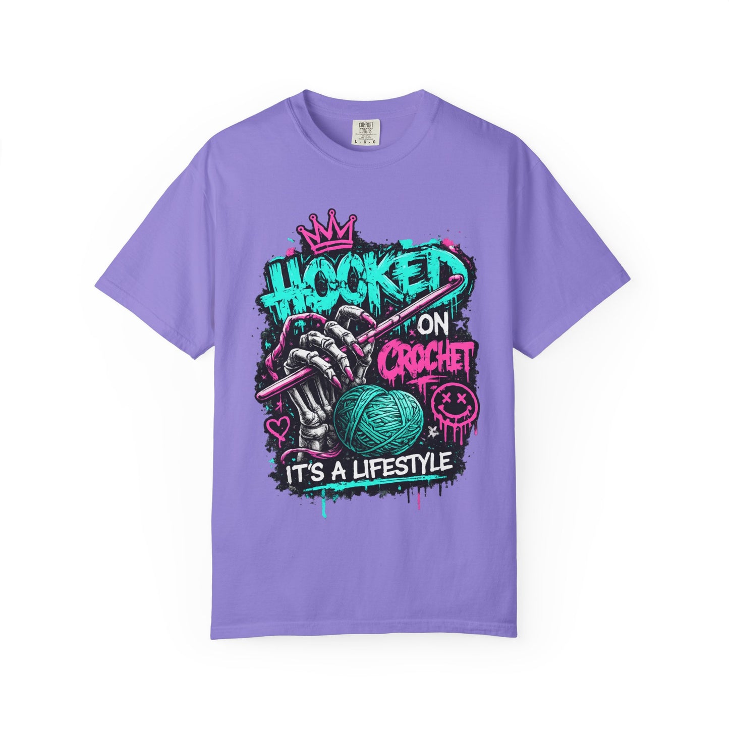 Hooked on Crochet T-Shirt — "It's a Lifestyle" Graphic Tee for Crochet Lovers