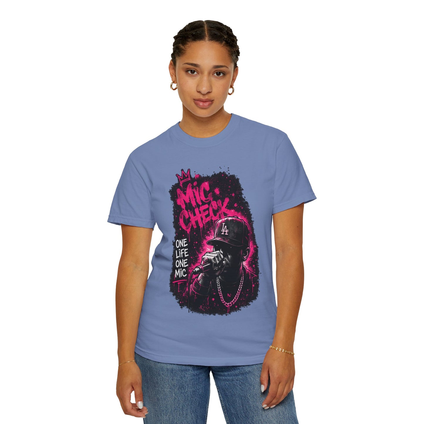 Mic Check T-Shirt — One Life One Mic Hip-Hop Graphic Tee