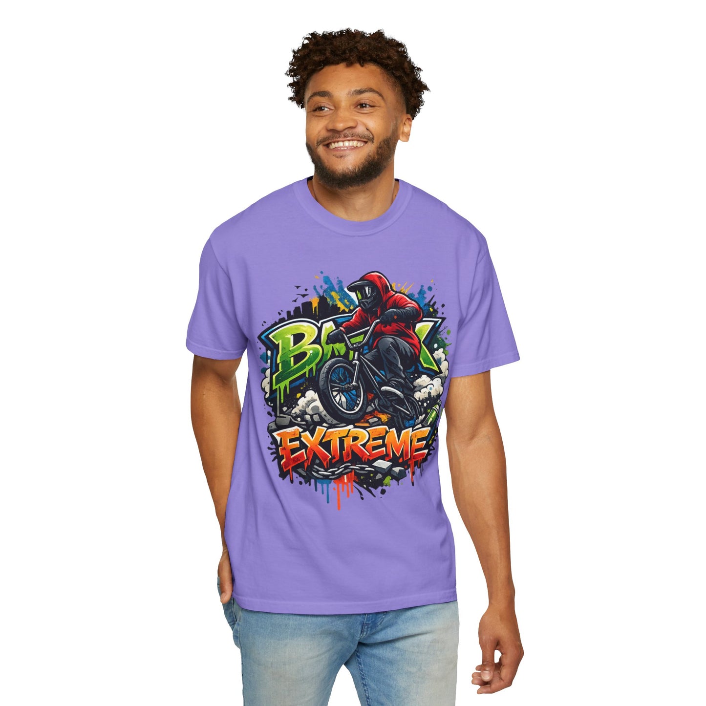 Extreme BMX Rider T-Shirt — Graffiti Stunt Bike Tee