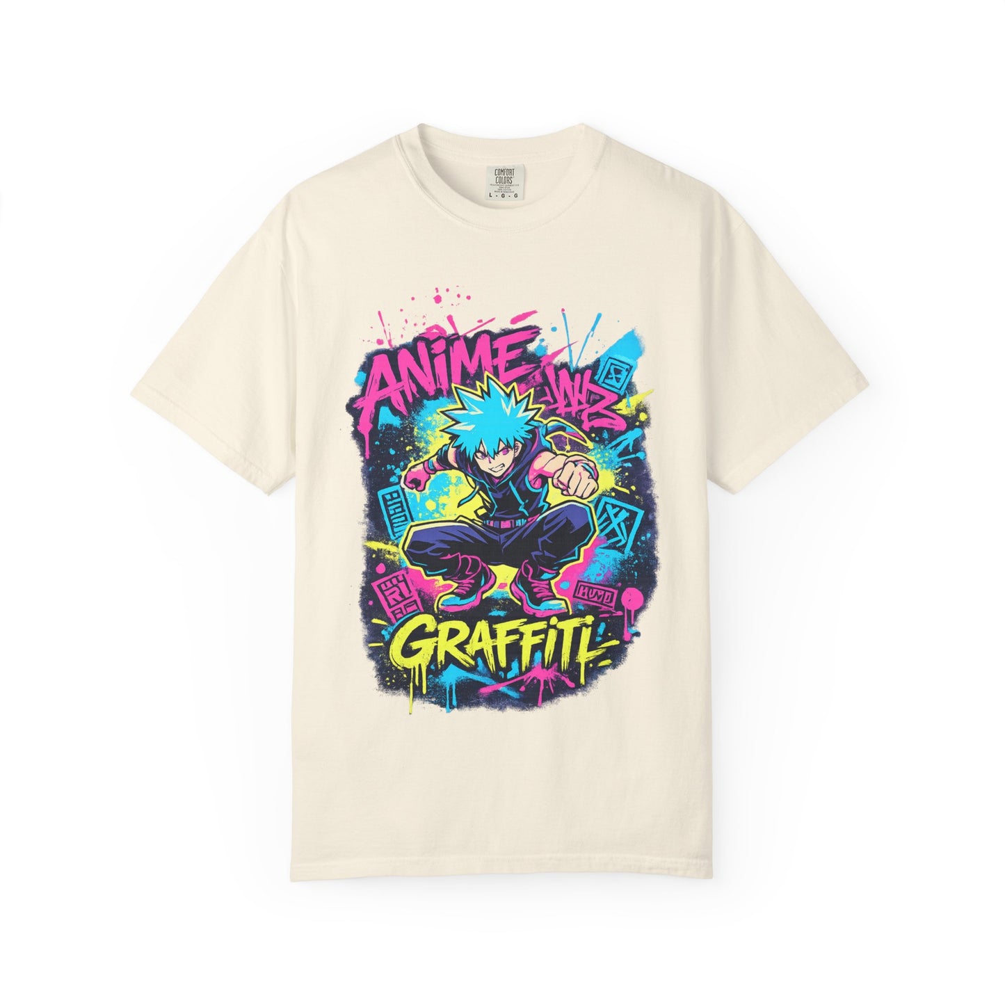 Anime Graffiti T-Shirt — Neon Street Art Skate Anime Design