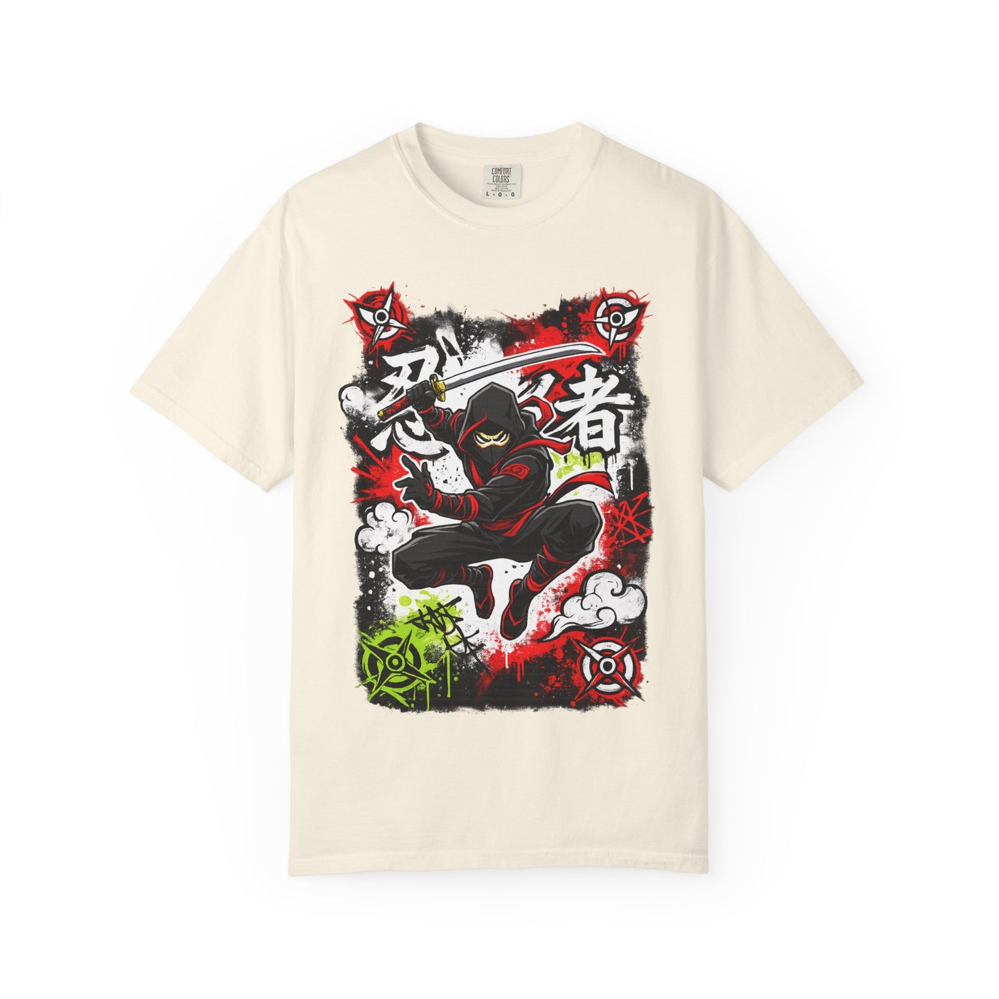 Ninja Warrior Graphic T-Shirt — Japanese Kanji Samurai Streetwear
