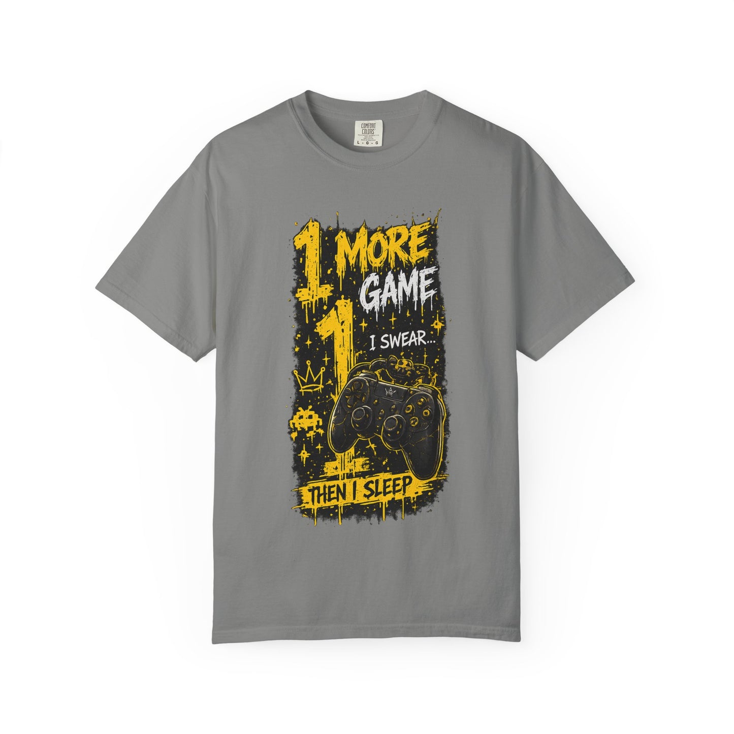 Gaming T-Shirt — “1 More Game I Swear Then I Sleep” Graphic Tee