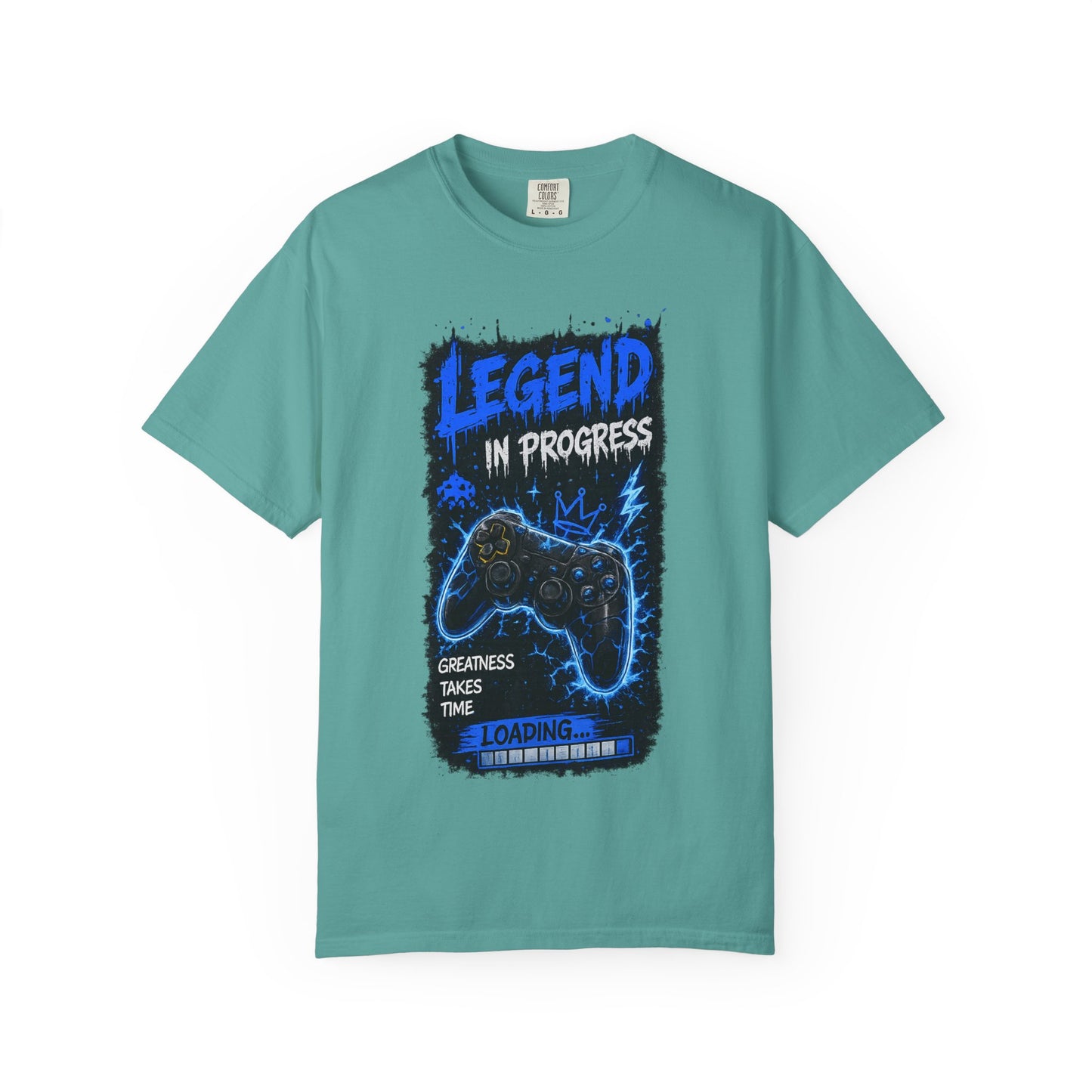 Legend in Progress Gamer T-Shirt — "Legend in Progress" Graphic Tee with Controller