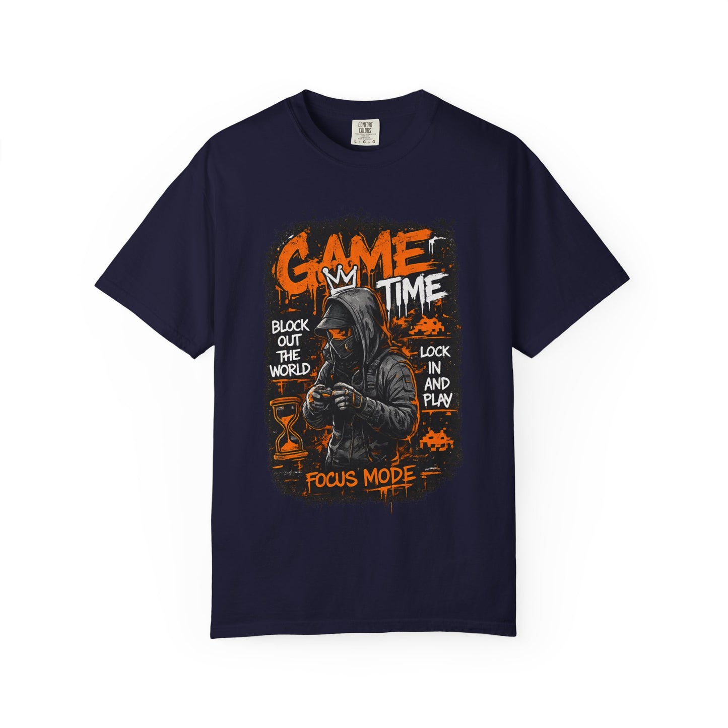 Game Time Hooded Grim Reaper illustration T-Shirt | Focus Mode, Gaming