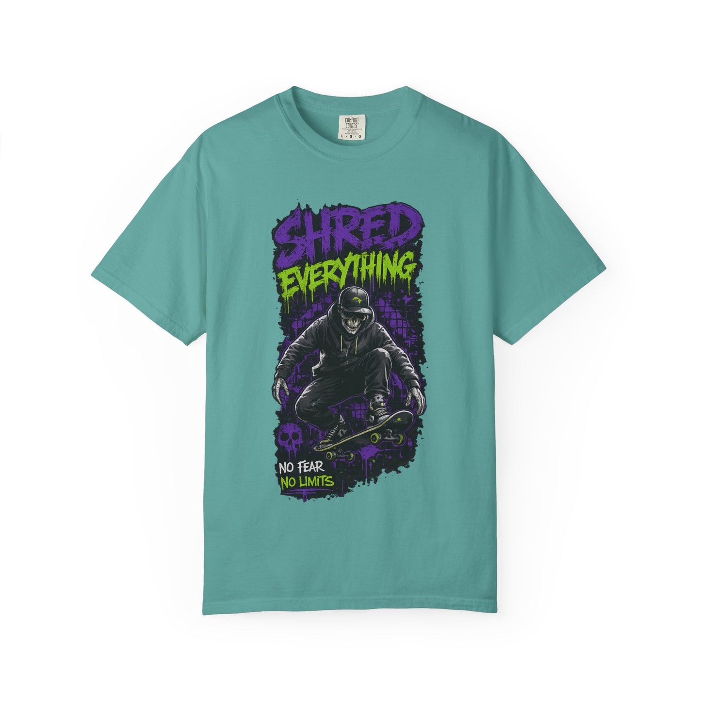 Shred Everything Skateboard T-Shirt — No Fear, No Limits Graphic Tee