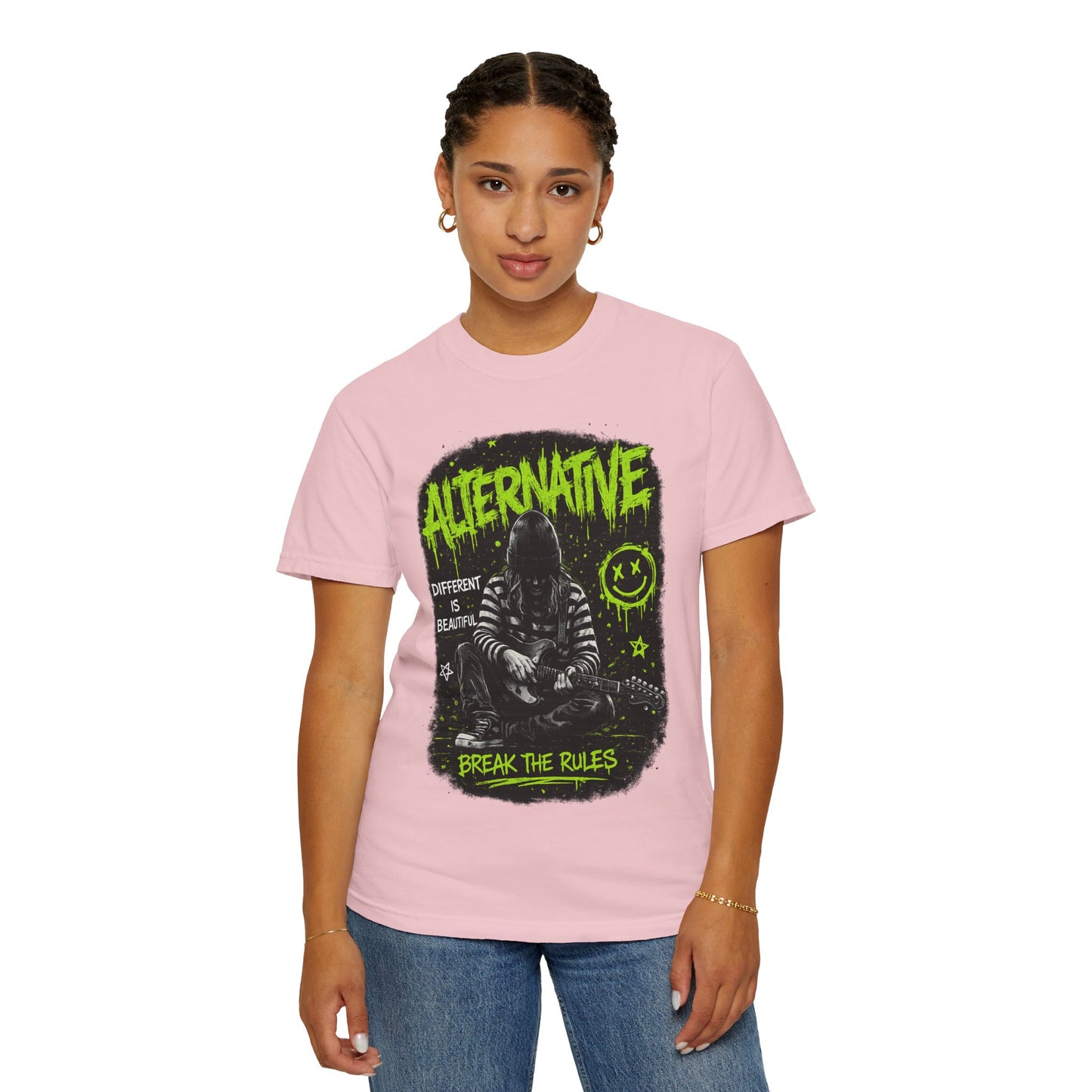 Alternative 'Break the Rules' Music Graphic T-Shirt