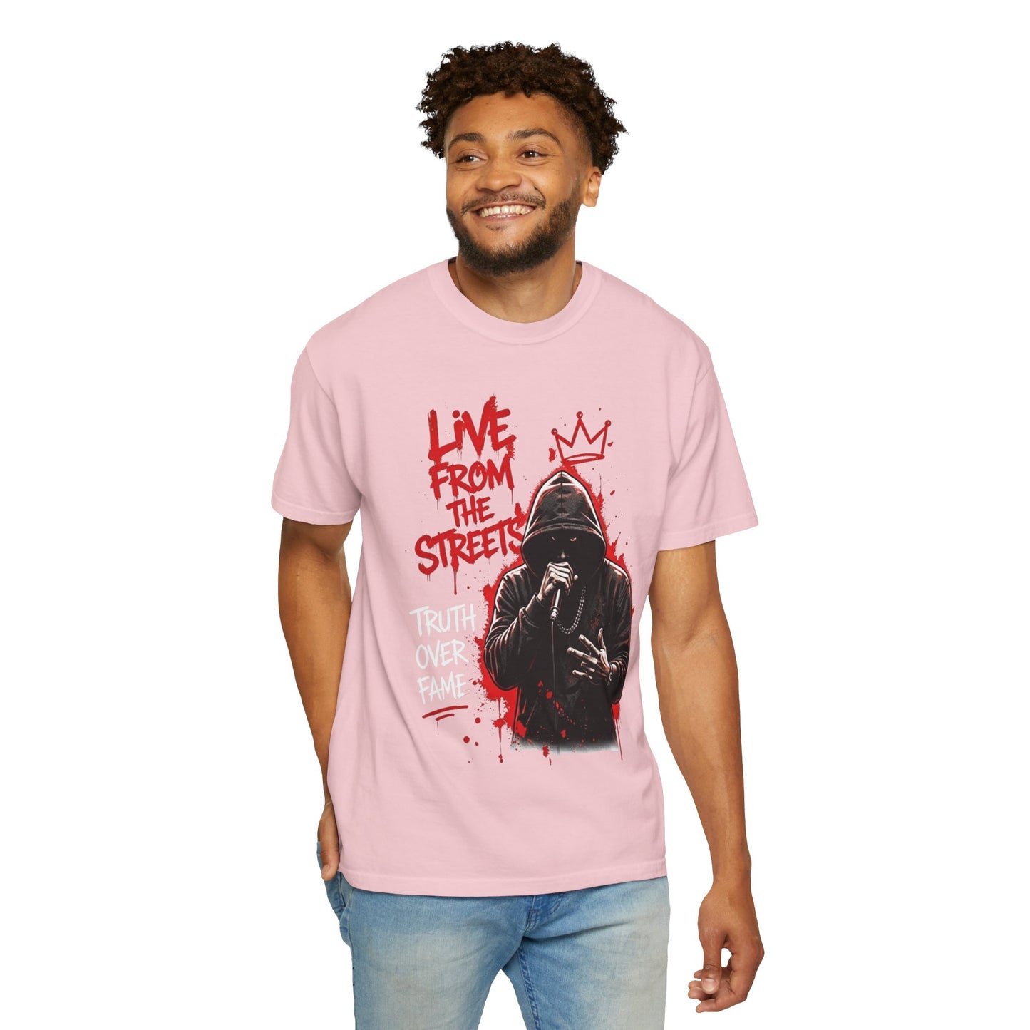Live From The Streets Graphic T-Shirt — Hoodie Shadow Rapper Design