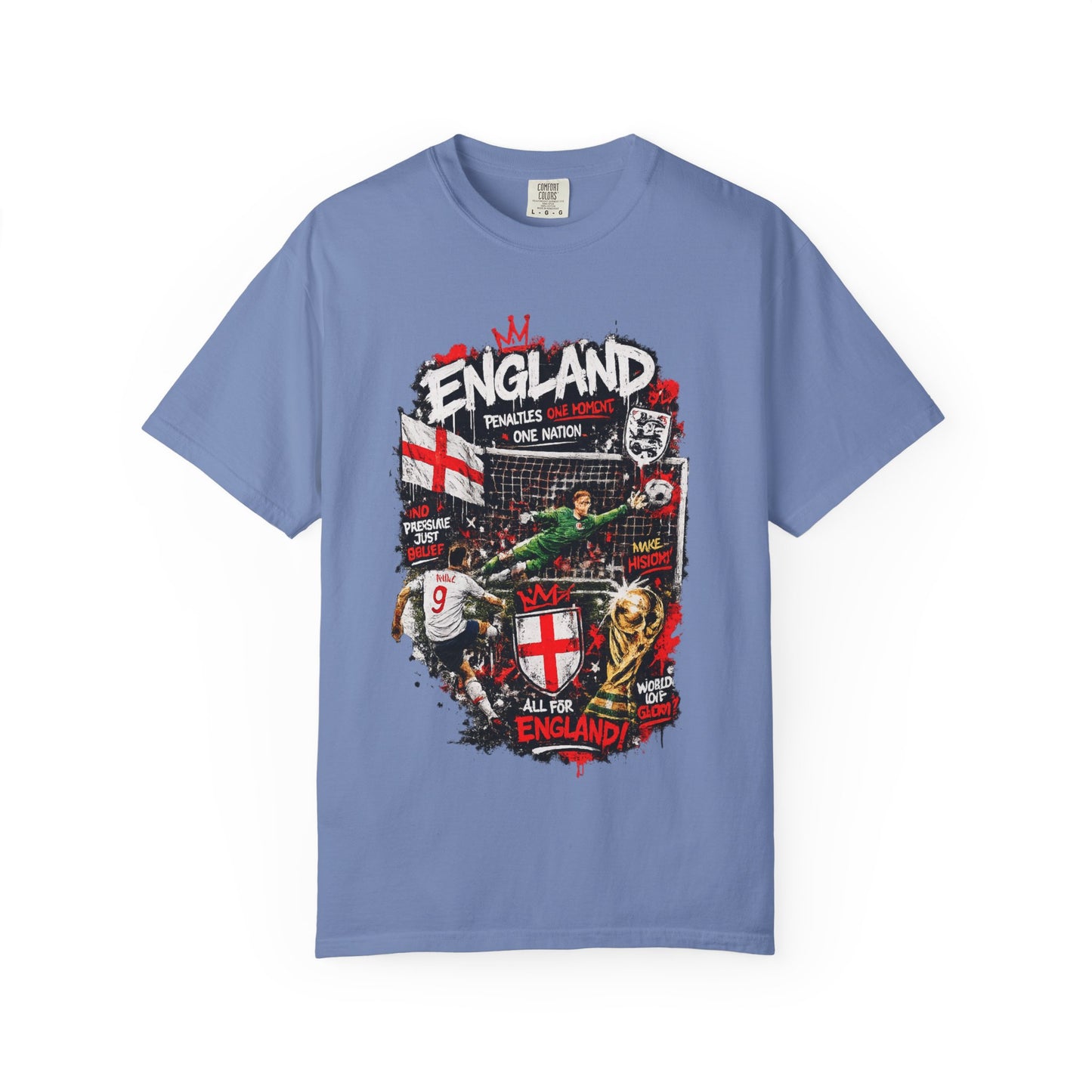 England Football Collage T-shirt | St George Cross, Soccer Icons