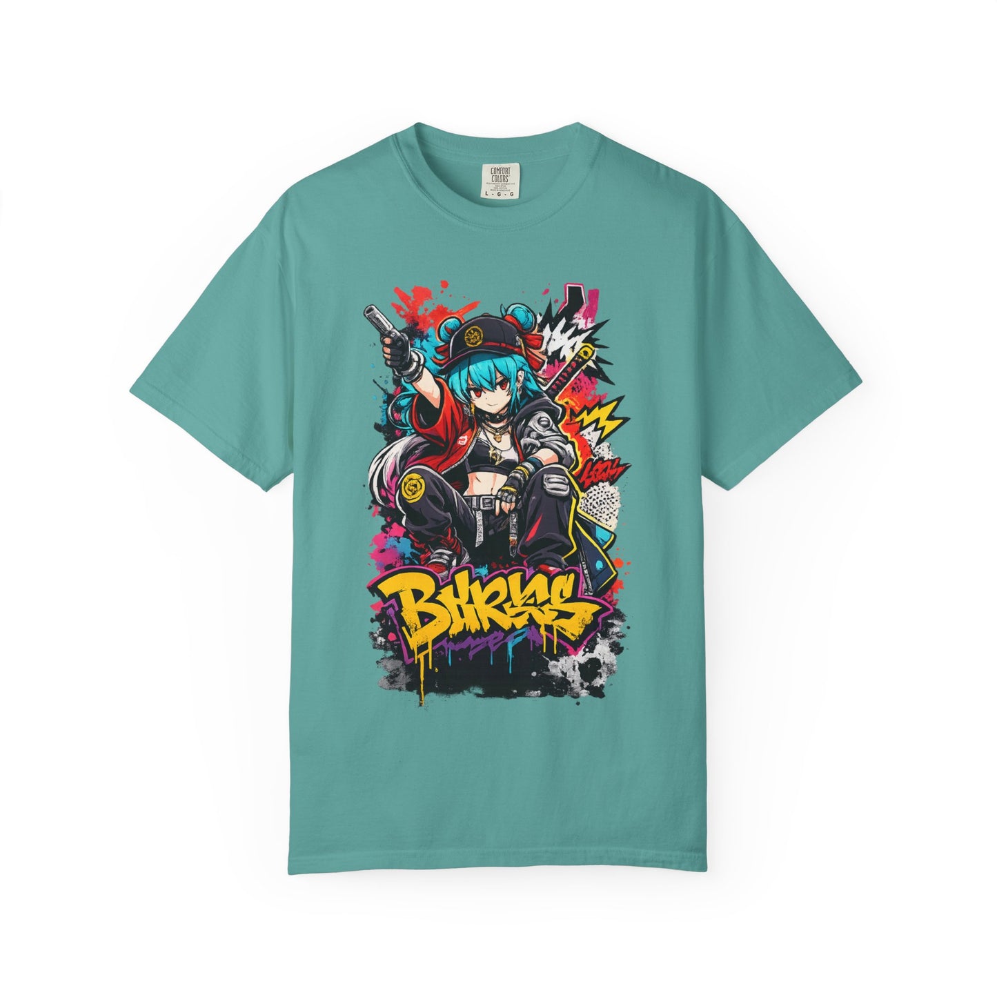 Graffiti Oni Streetwear T-Shirt — 'Bikrus' Anime Urban Graphic Tee