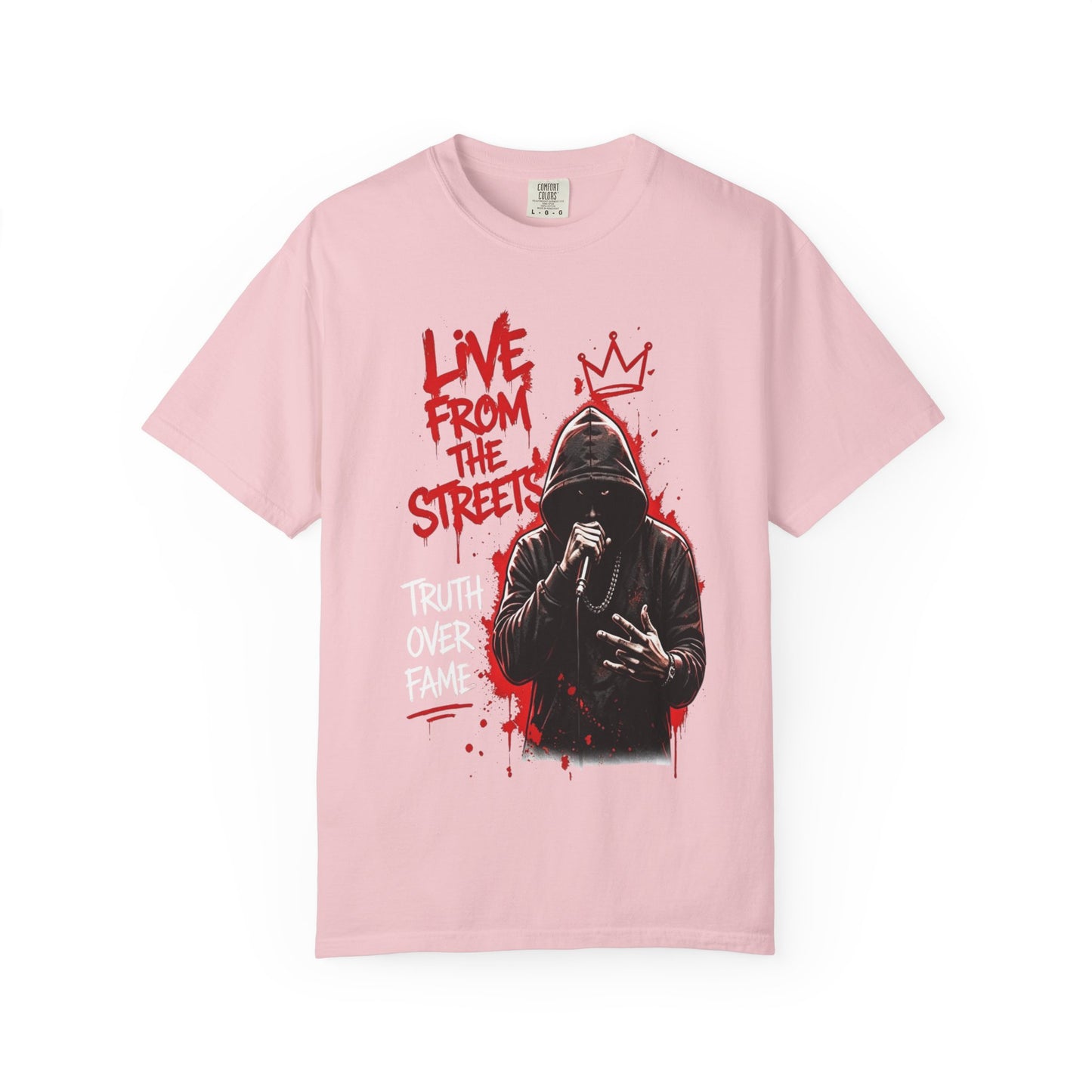 Live From The Streets Graphic T-Shirt — Hoodie Shadow Rapper Design