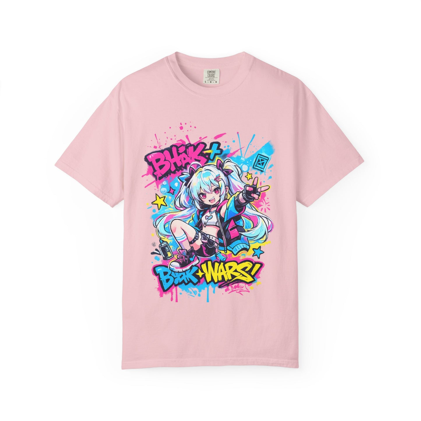 Anime Gamer Girl Graphic T-Shirt — "Blox Wars" Streetwear Tee