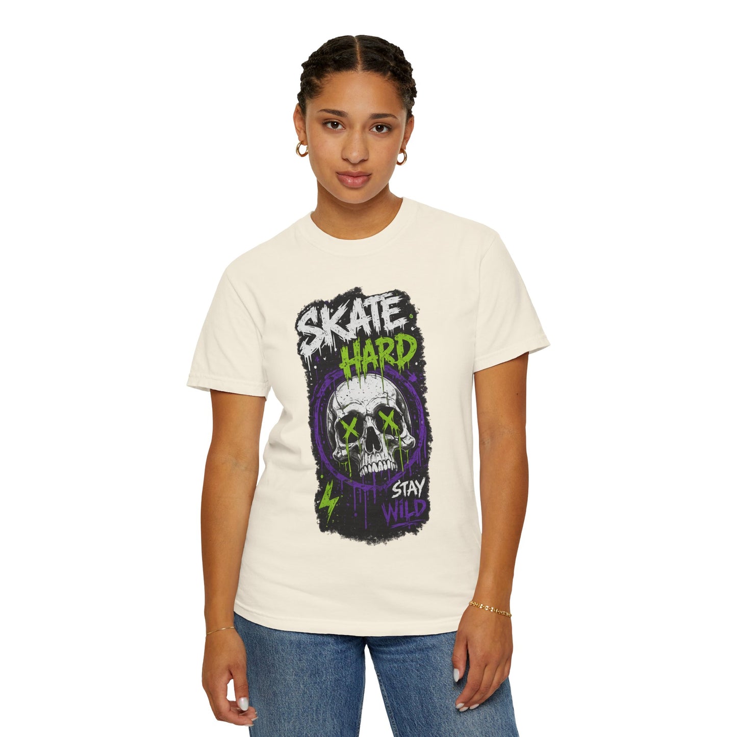 Skate Hard Skull T-Shirt — Stay Wild Graphic Tee