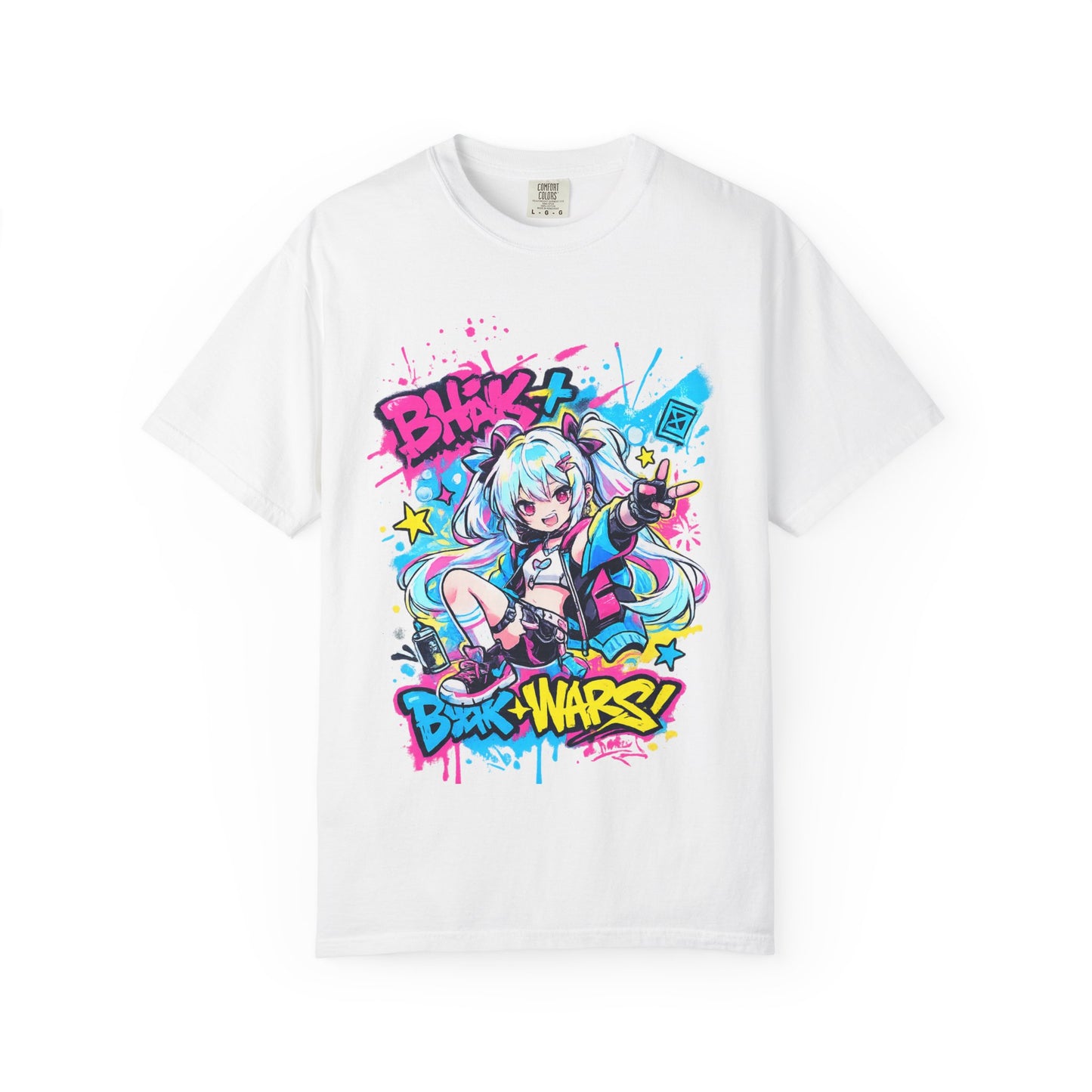 Anime Gamer Girl Graphic T-Shirt — "Blox Wars" Streetwear Tee