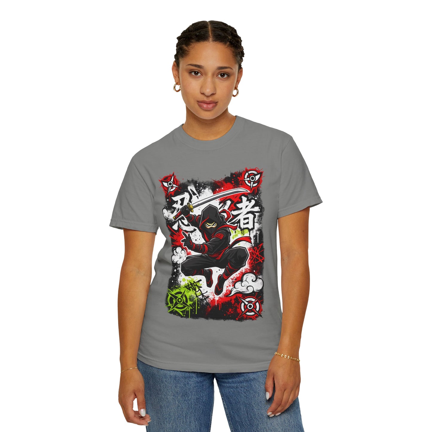 Ninja Warrior Graphic T-Shirt — Japanese Kanji Samurai Streetwear