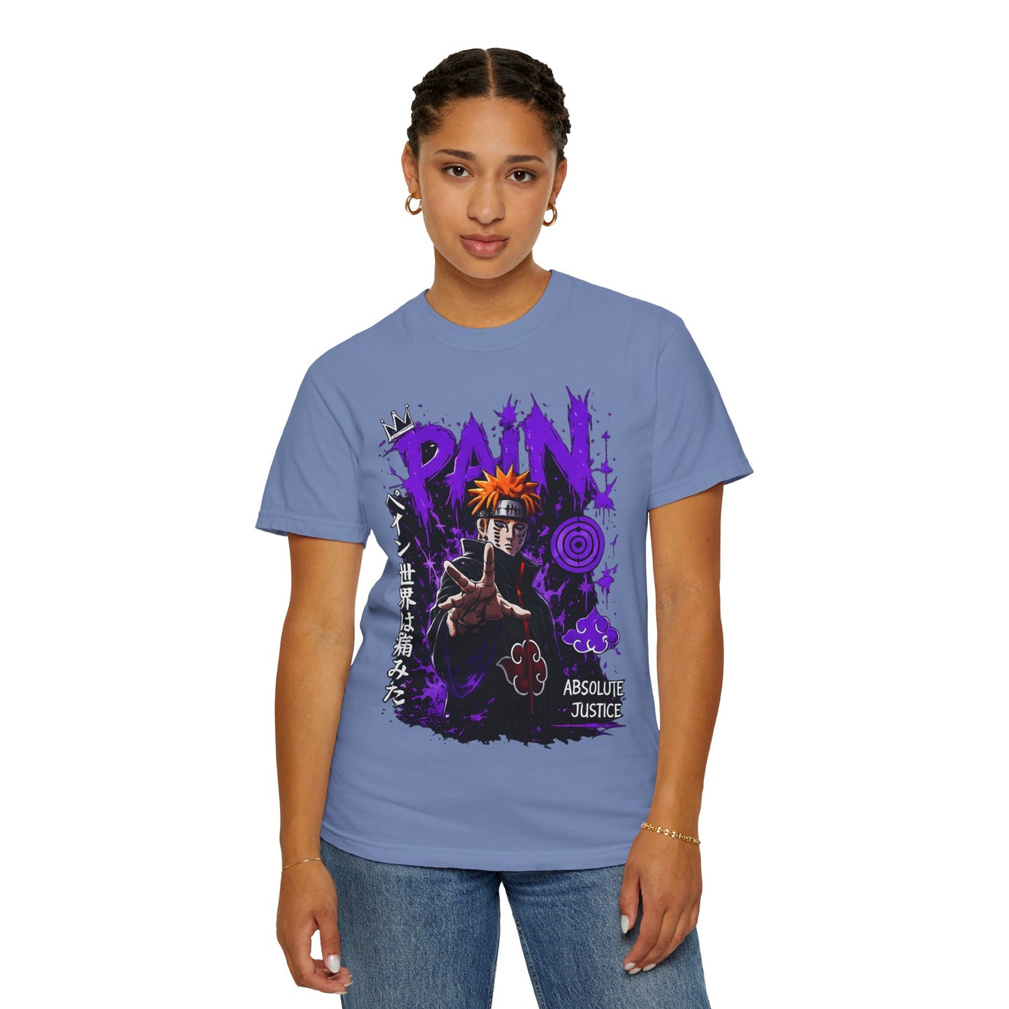 Anime Pain Graphic T-Shirt — 'Pain' & Akatsuki Design with Japanese Text