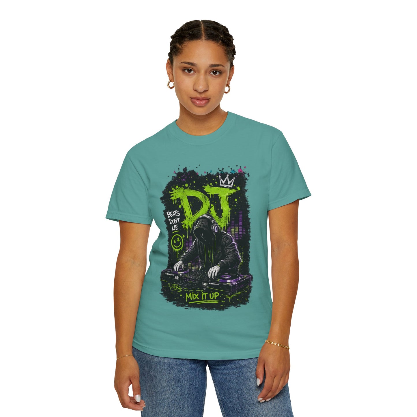 DJ Graffiti T-Shirt — "Beats Don’t Lie / Mix It Up" Streetwear Tee