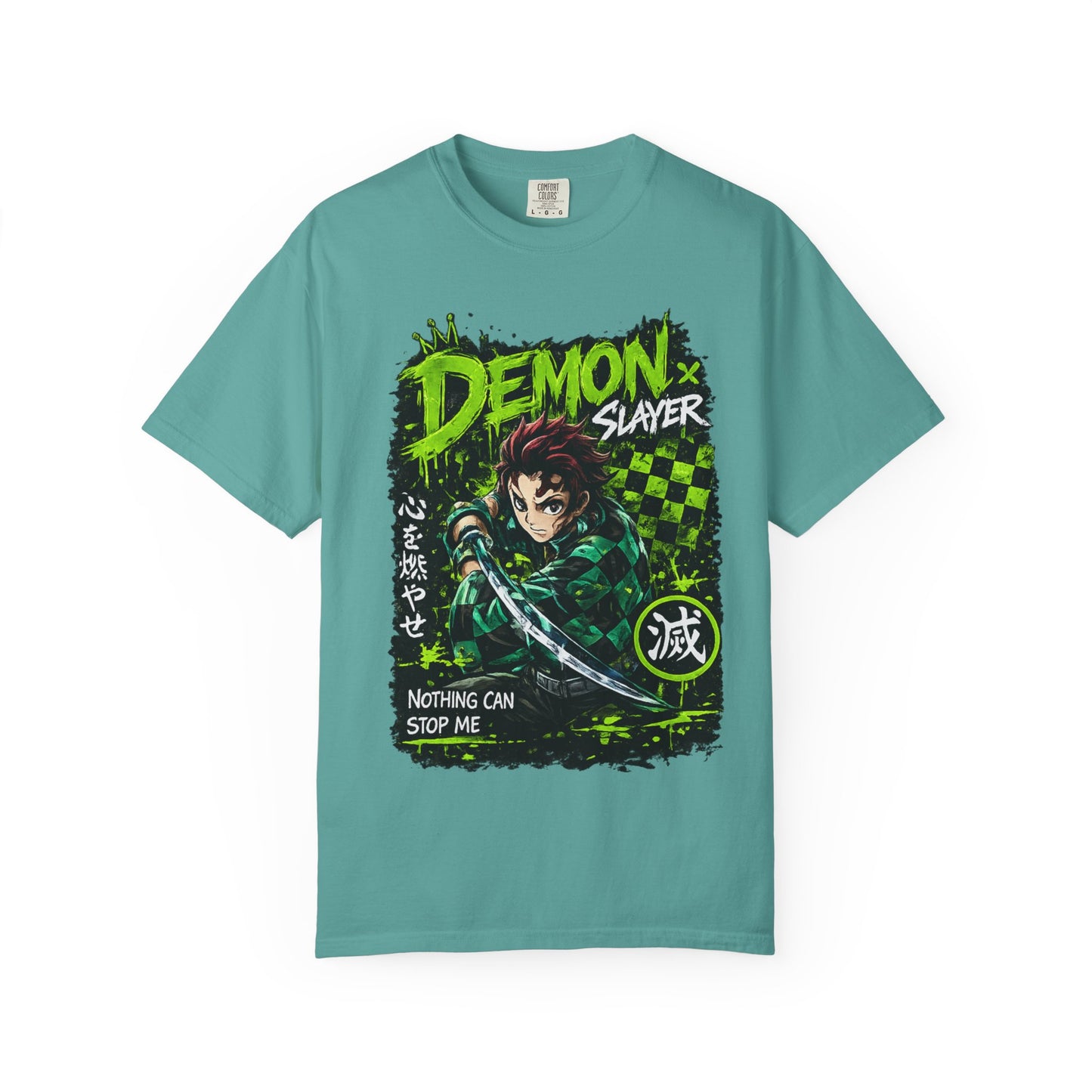 Demon Slayer Graphic T-Shirt — 'Nothing Can Stop Me' Anime Hero Tee