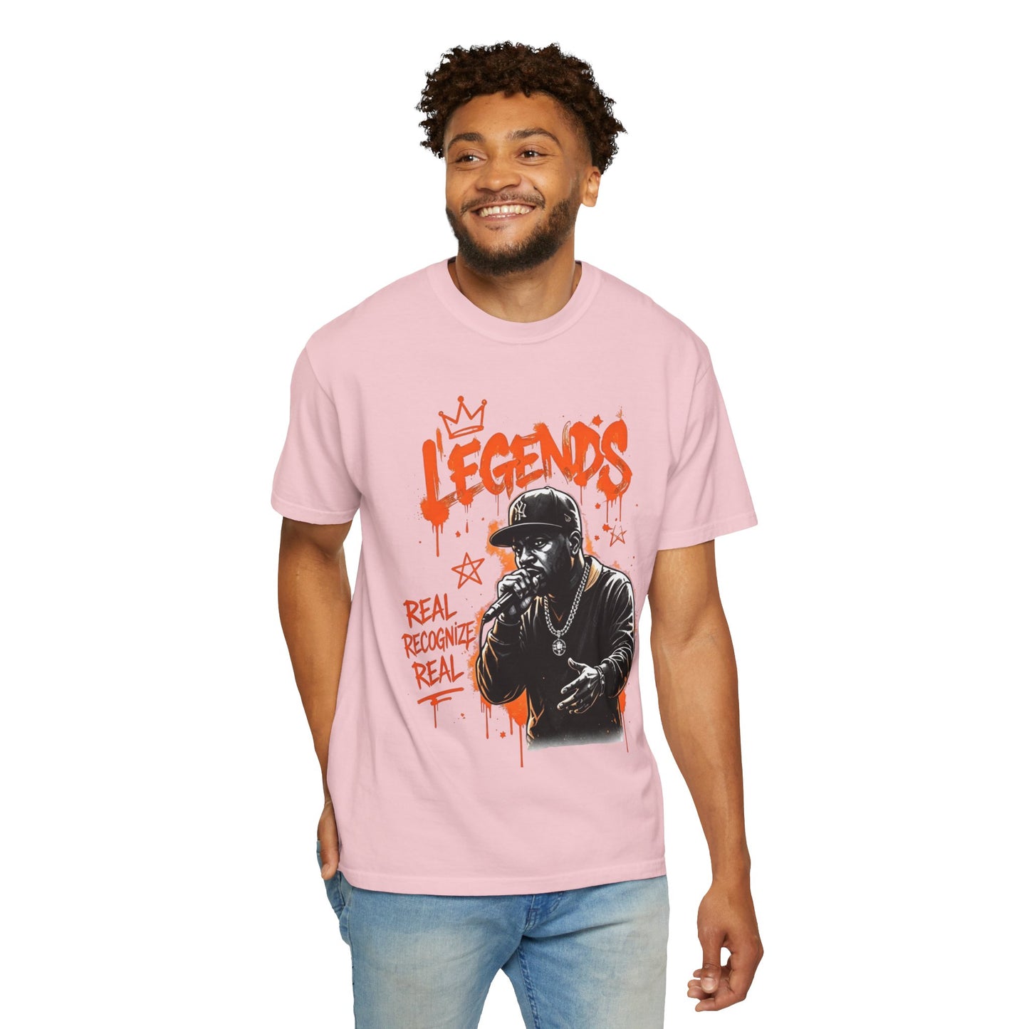 Legend’s Rapper Graphic T-Shirt — “Real Recognize Real” Streetwear Tee