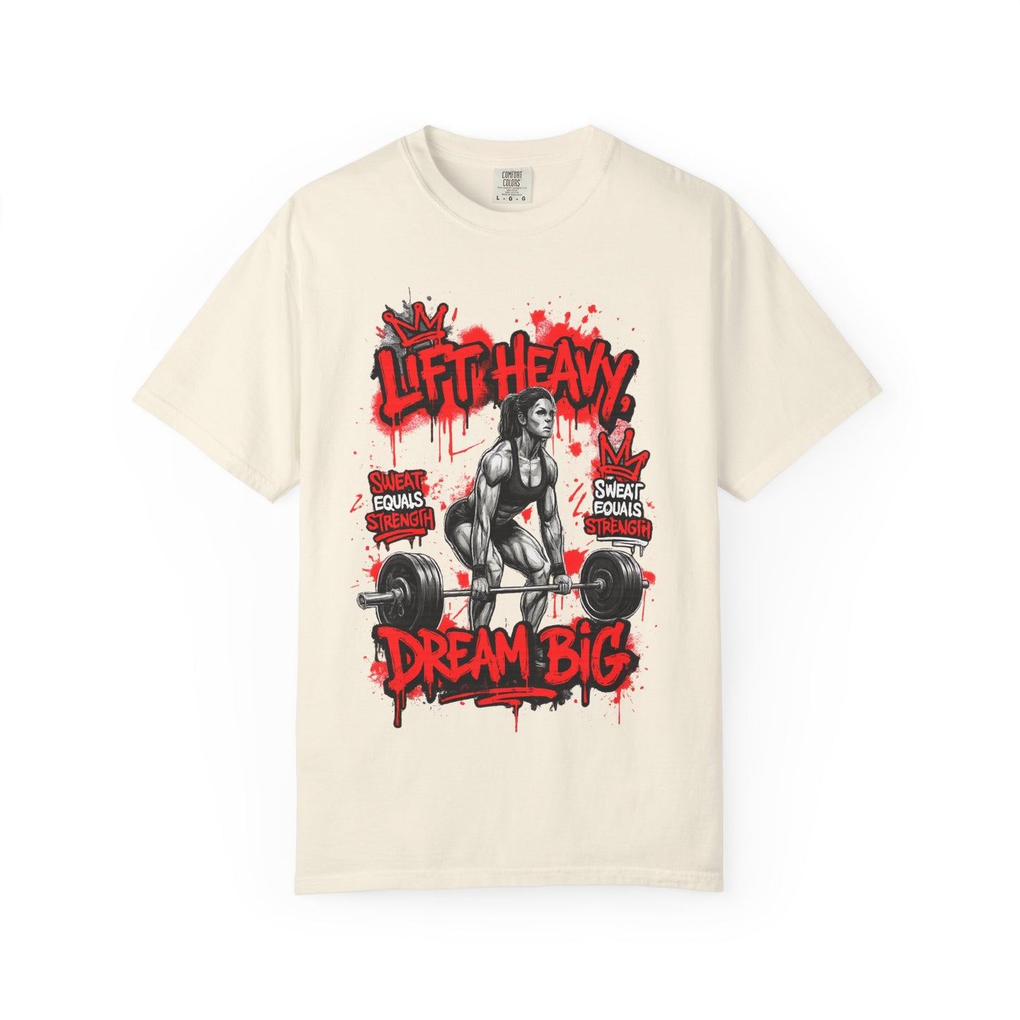 Lift Heavy Dream Big T-shirt | Female Deadlift Weightlifting Design
