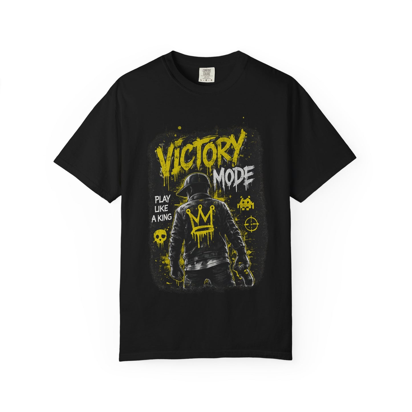 Victory Mode T-Shirt — 'Play Like a King' Graphic Tee for Gamers