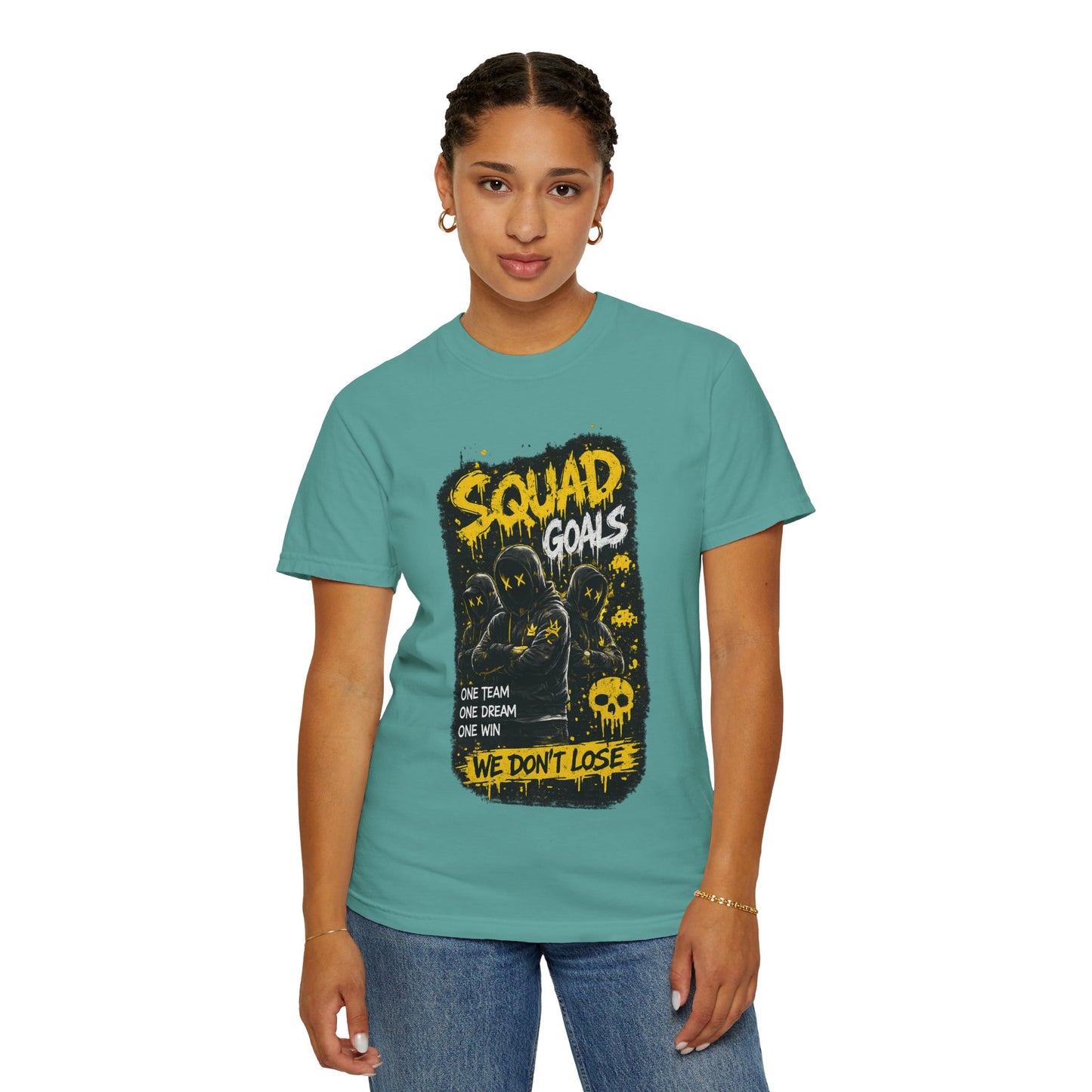 Squad Goals Graphic T-Shirt — 'We Don't Lose' Team Skull Tee