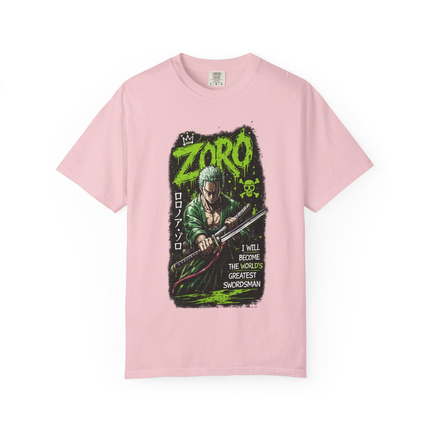 Zoro Graphic T-Shirt — 'I Will Become The World's Greatest Swordsman' Anime Tee