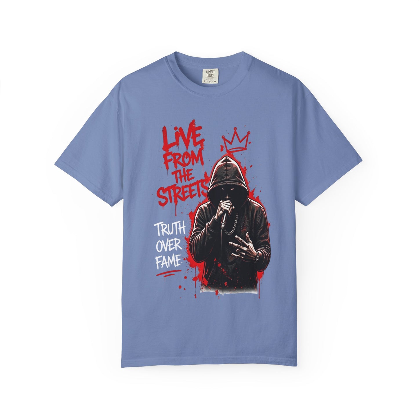 Live From The Streets Graphic T-Shirt — Hoodie Shadow Rapper Design