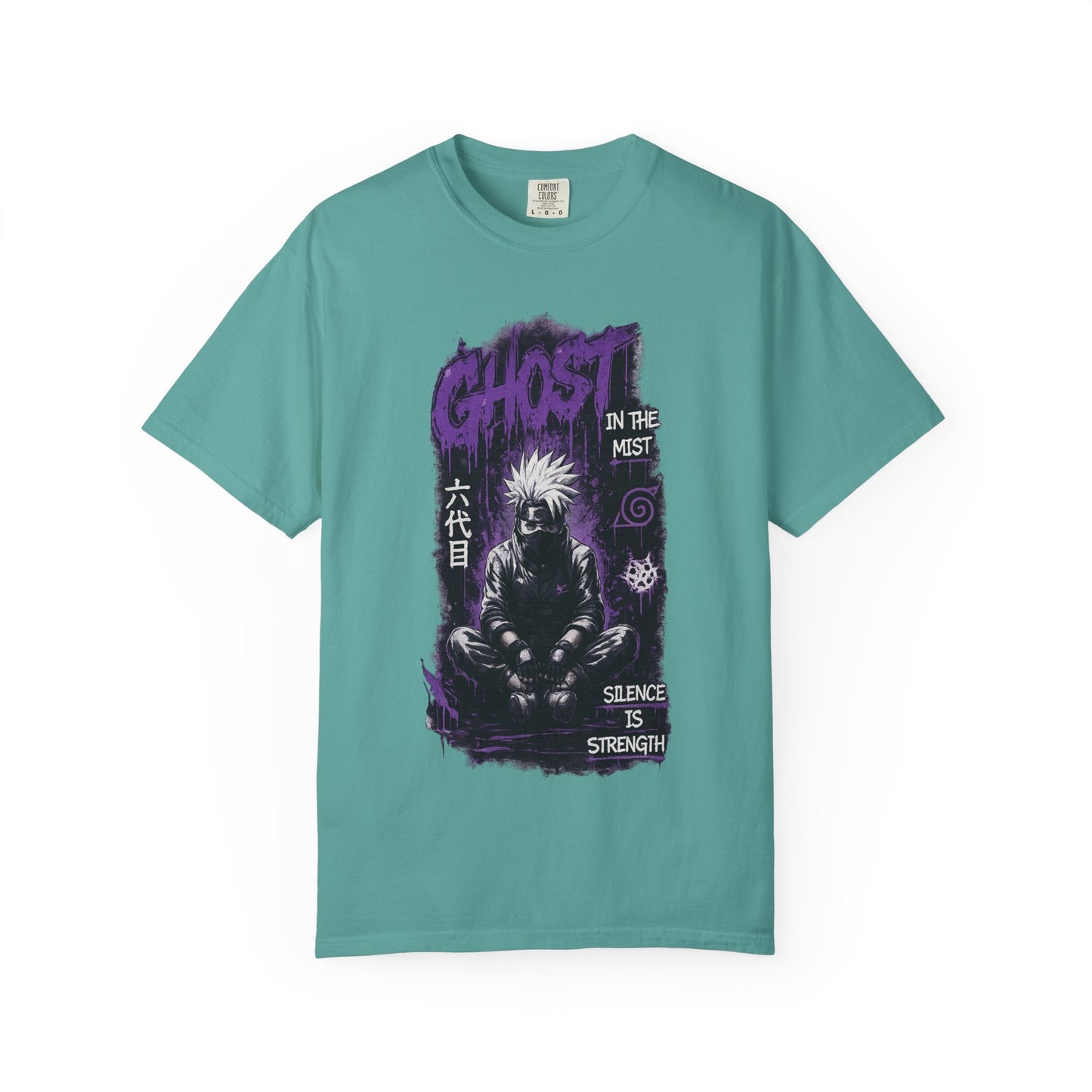 Ghost in the Mist Graphic T-Shirt — "Silence is Strength" Anime Tee