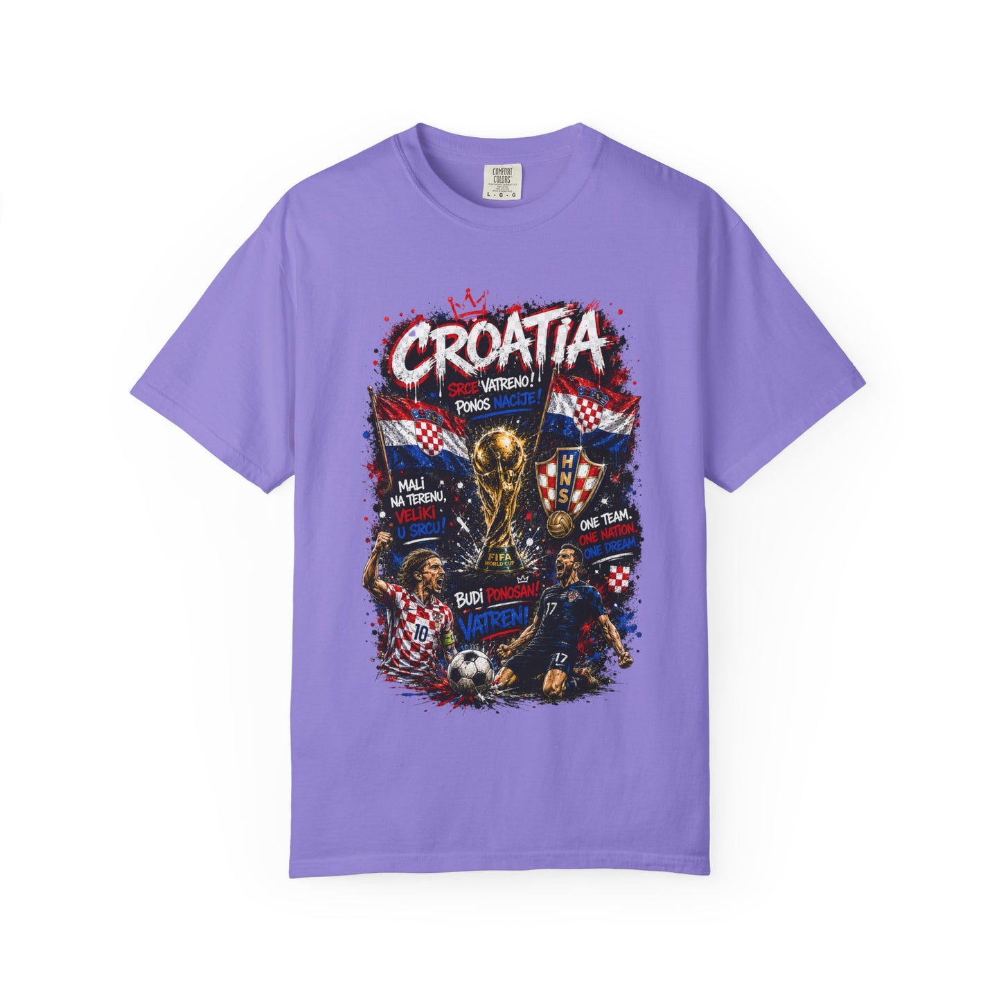 Croatia World Cup Trophy Soccer T-Shirt | Croatian Flag Football Tee