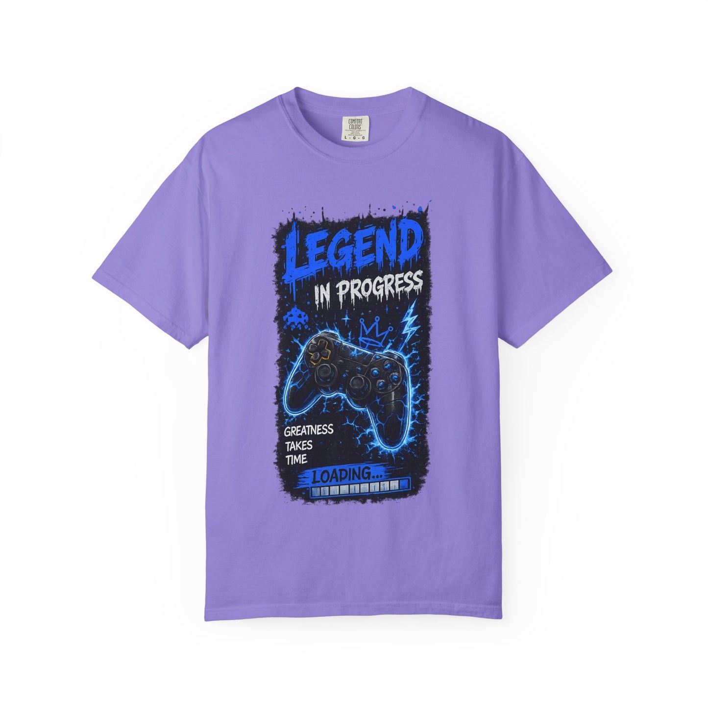 Legend in Progress Gamer T-Shirt — "Legend in Progress" Graphic Tee with Controller