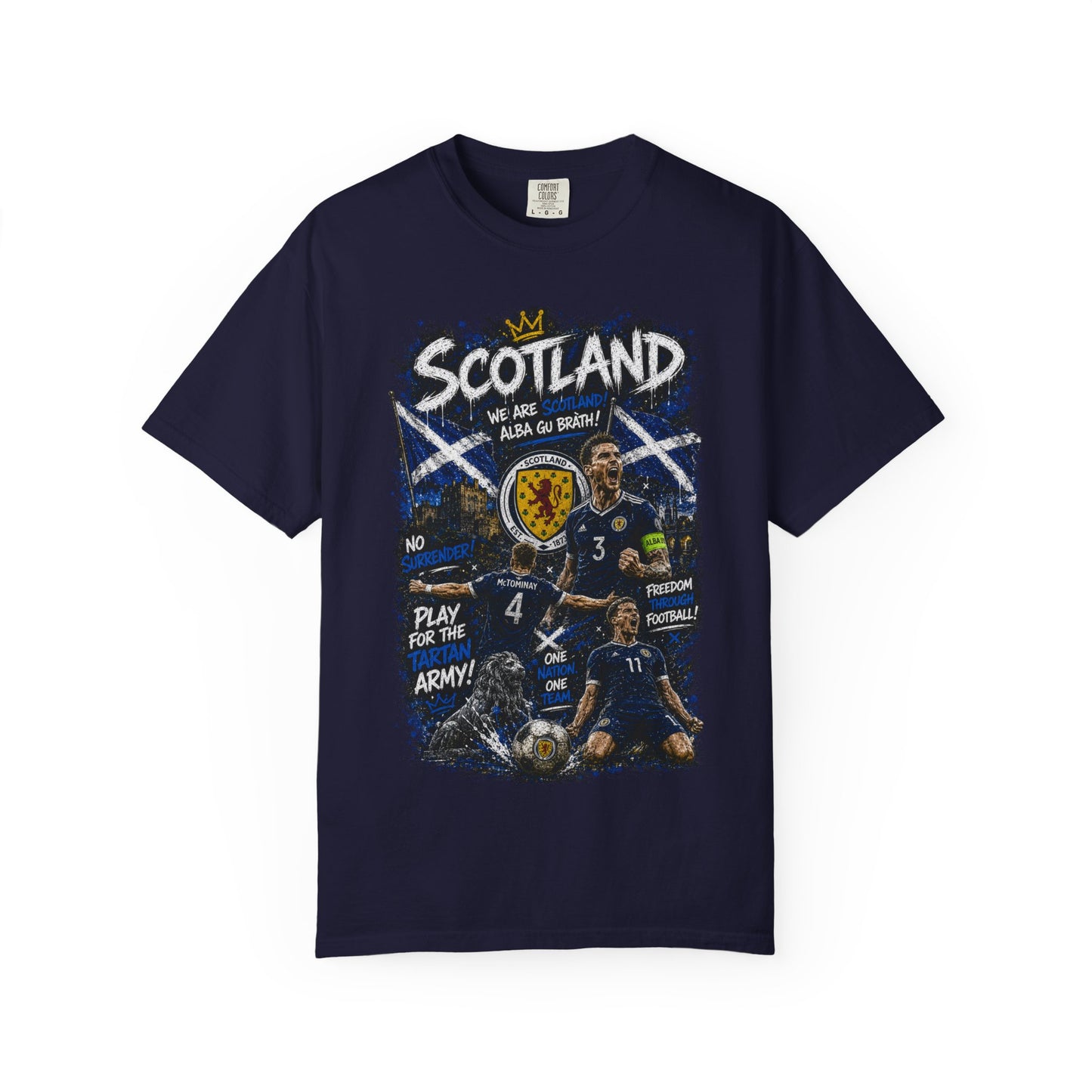 Scotland Football Players T-shirt | Scottish Soccer Crest, Saltire Graphics