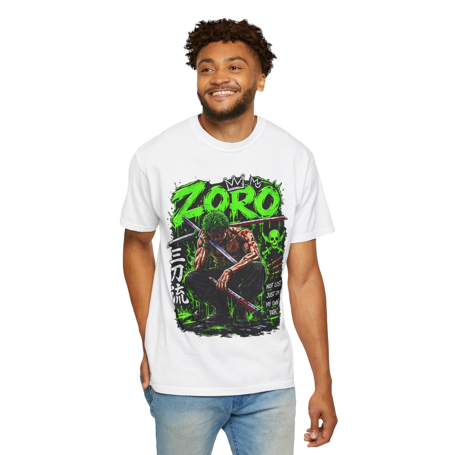 Zoro Anime Graphic T-Shirt — 'Not Lost, Just On My Own Path' Design
