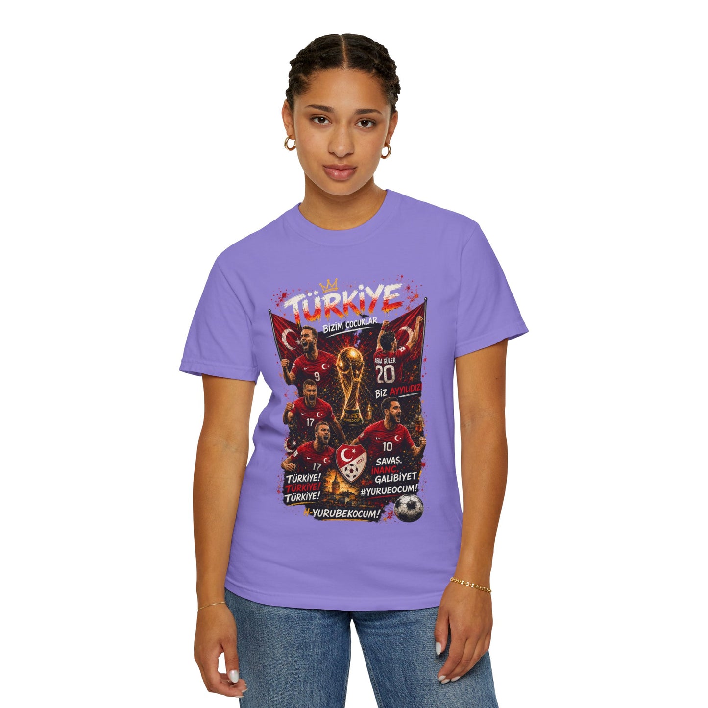 Turkey Football Champions T-Shirt | World Cup Trophy, Players, Turkish Flag
