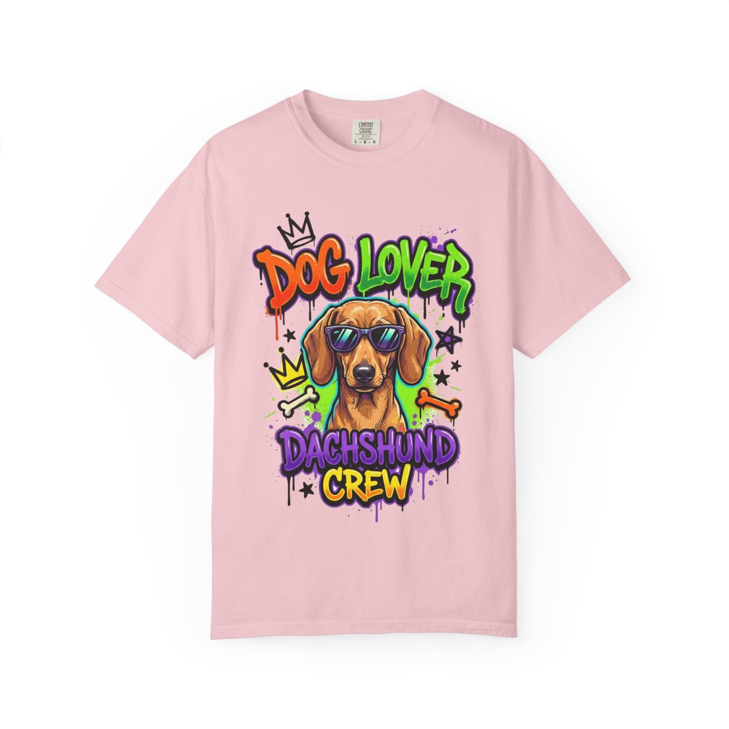 Dachshund Crew Dog Lover T-Shirt — Retro Graffiti Wiener Dog Tee