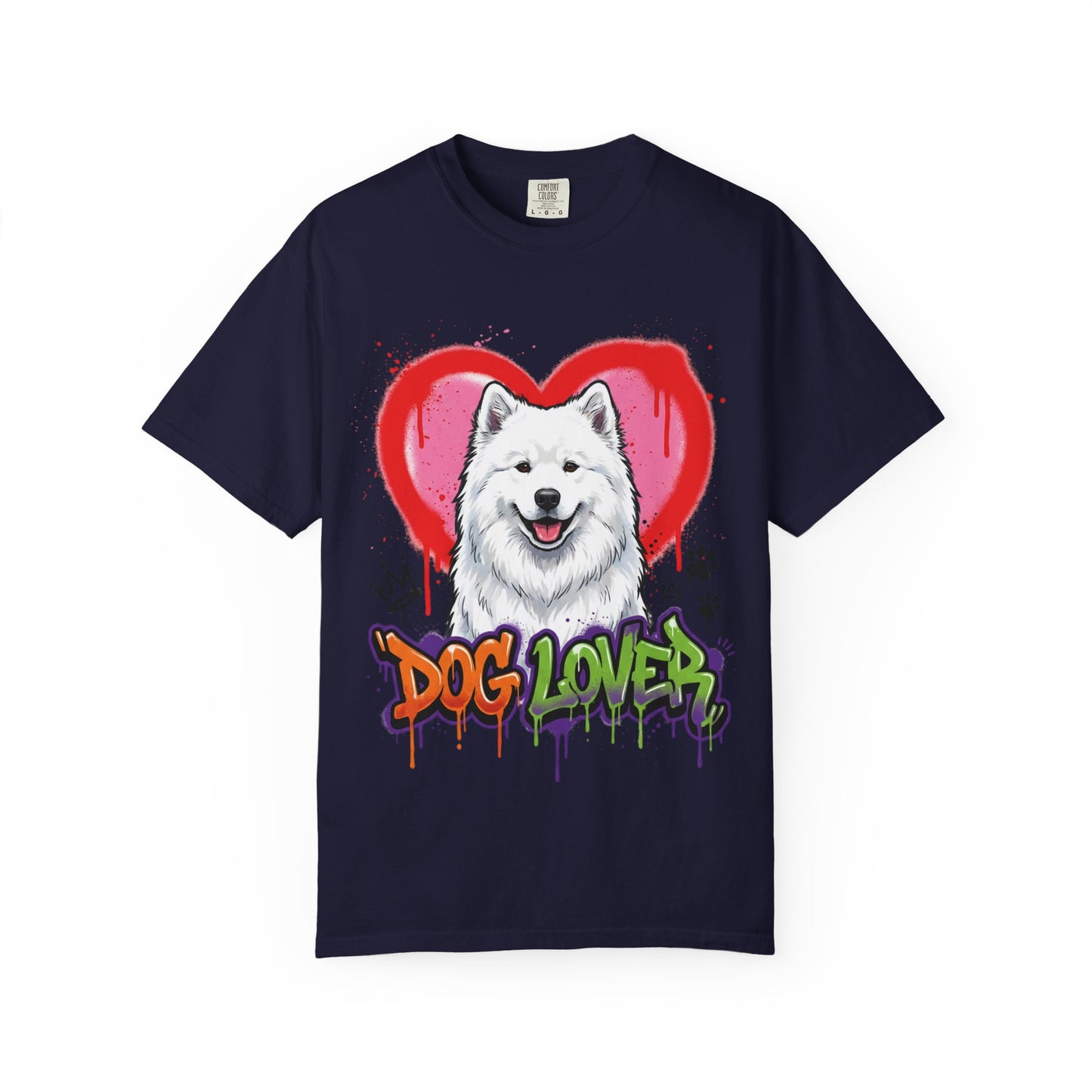 Dog Lover T-Shirt — Cute Samoyed Heart Graphic Tee