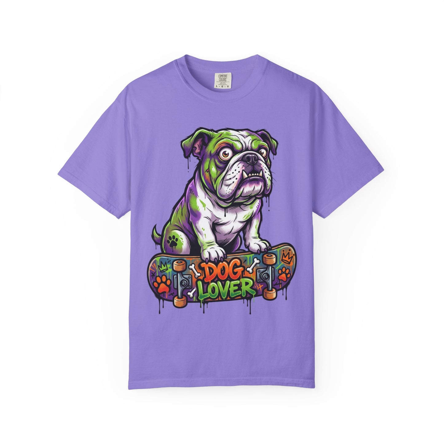 Dog Lover Skateboard Bulldog T-Shirt