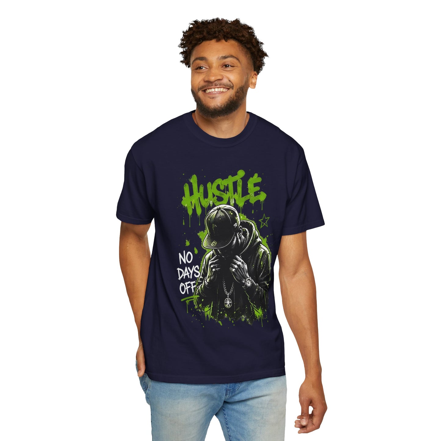 Hustle Graffiti T-Shirt — Urban Rapper Illustration