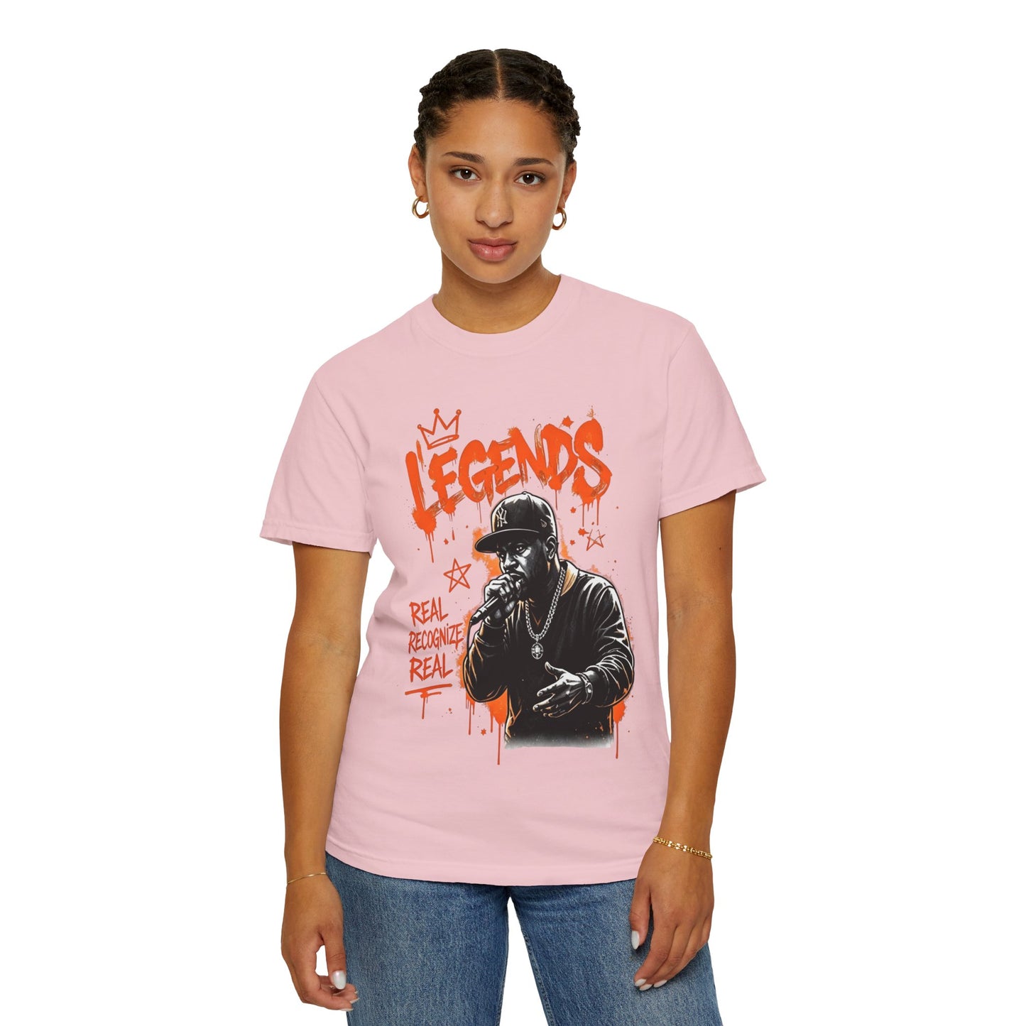 Legend’s Rapper Graphic T-Shirt — “Real Recognize Real” Streetwear Tee