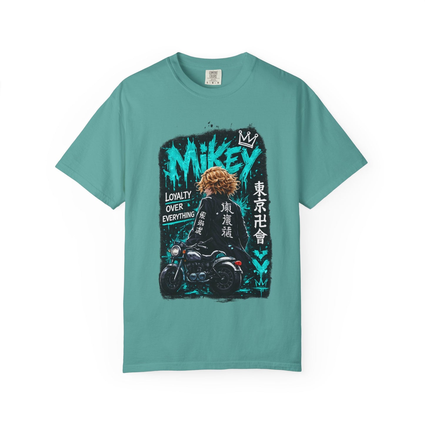 Mikey Motorcycle Graphic T-Shirt — "Loyalty Over Everything" Anime Streetwear