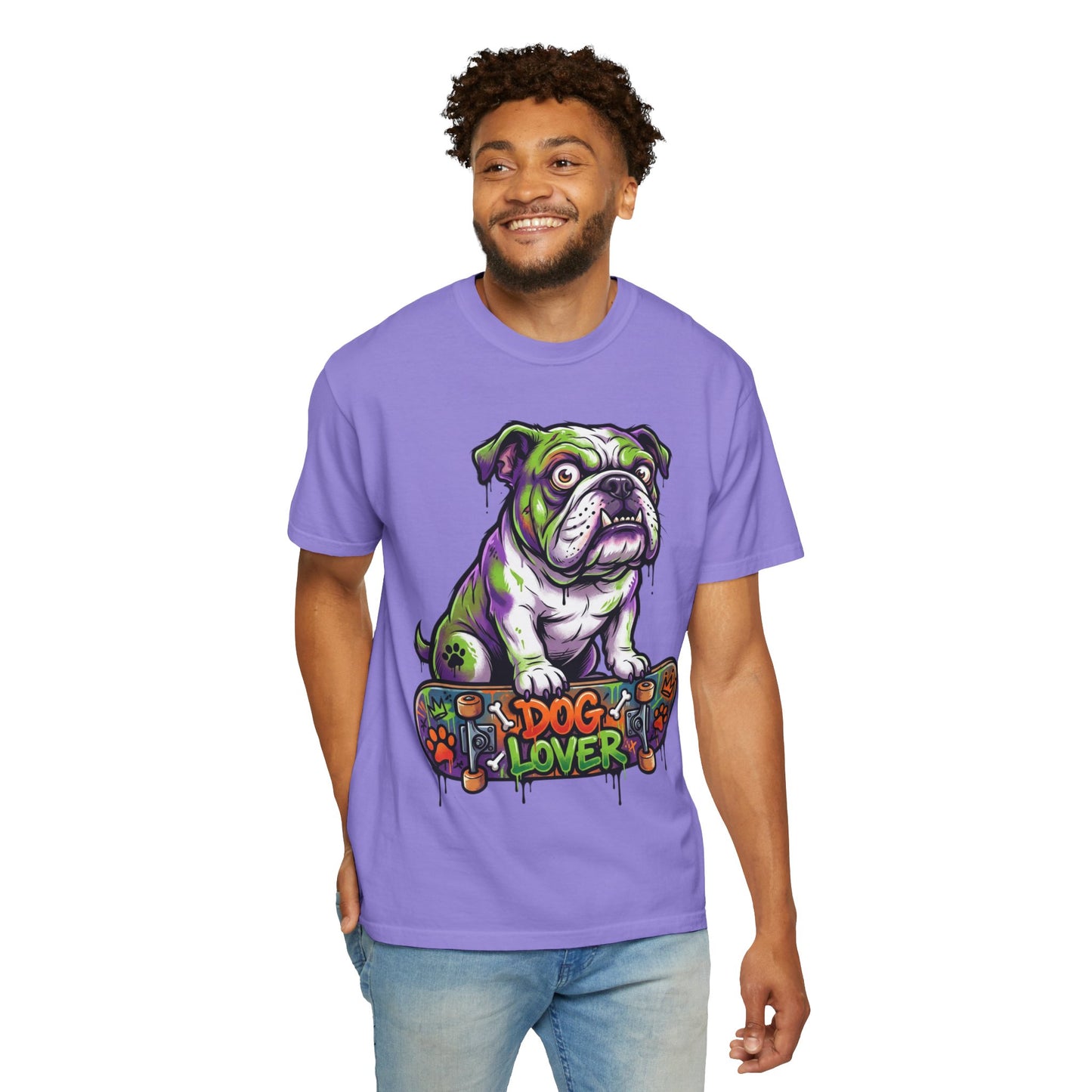Dog Lover Skateboard Bulldog T-Shirt
