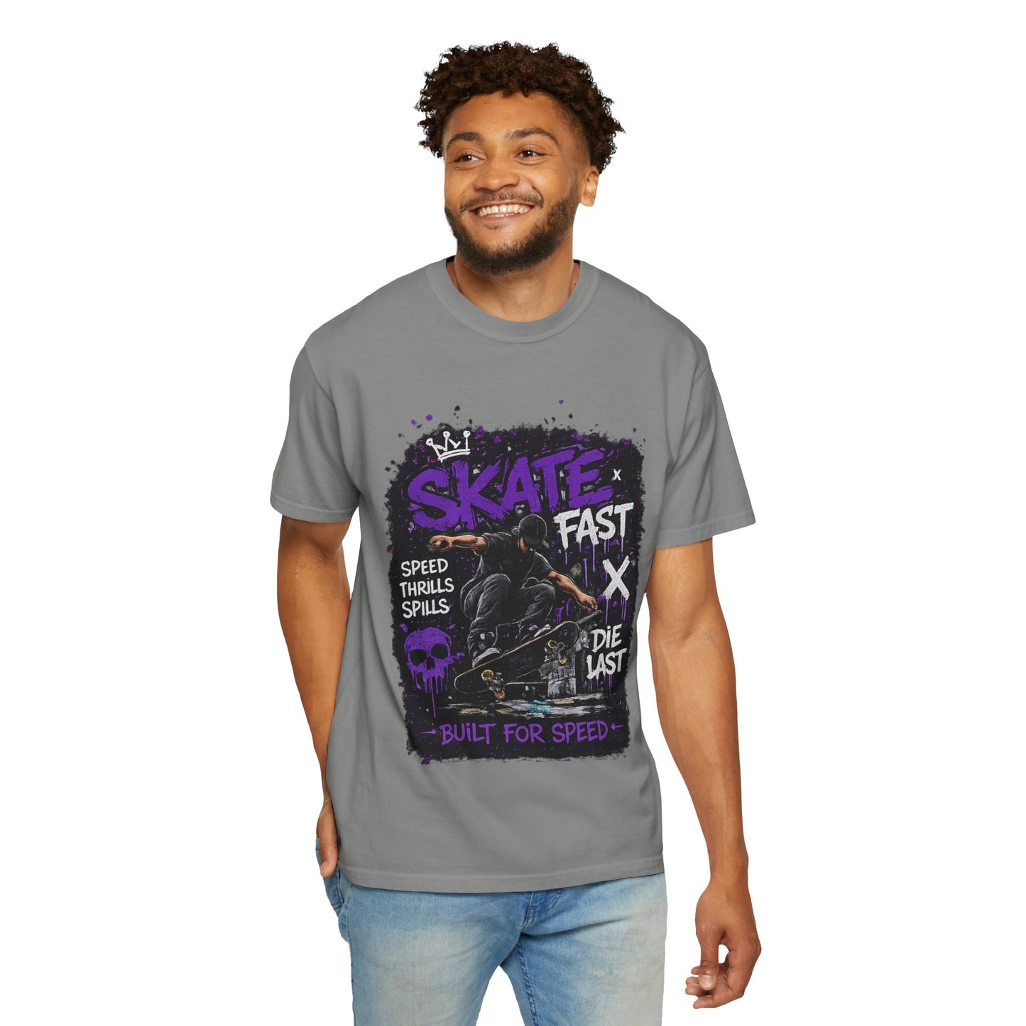 Skate Fast Skateboard T‑Shirt — "Built for Speed" Graphic Tee