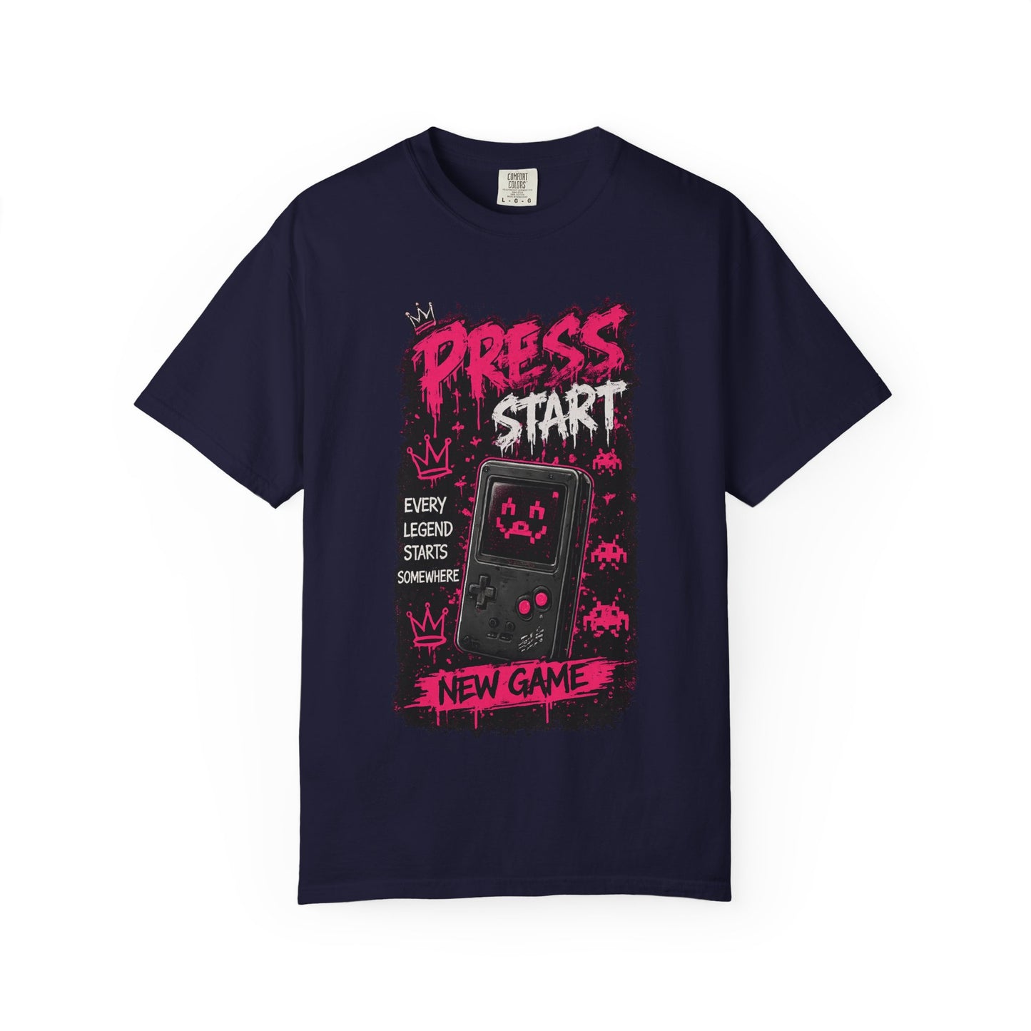 Press Start New Game T-Shirt — Retro Gamer Graphic Tee