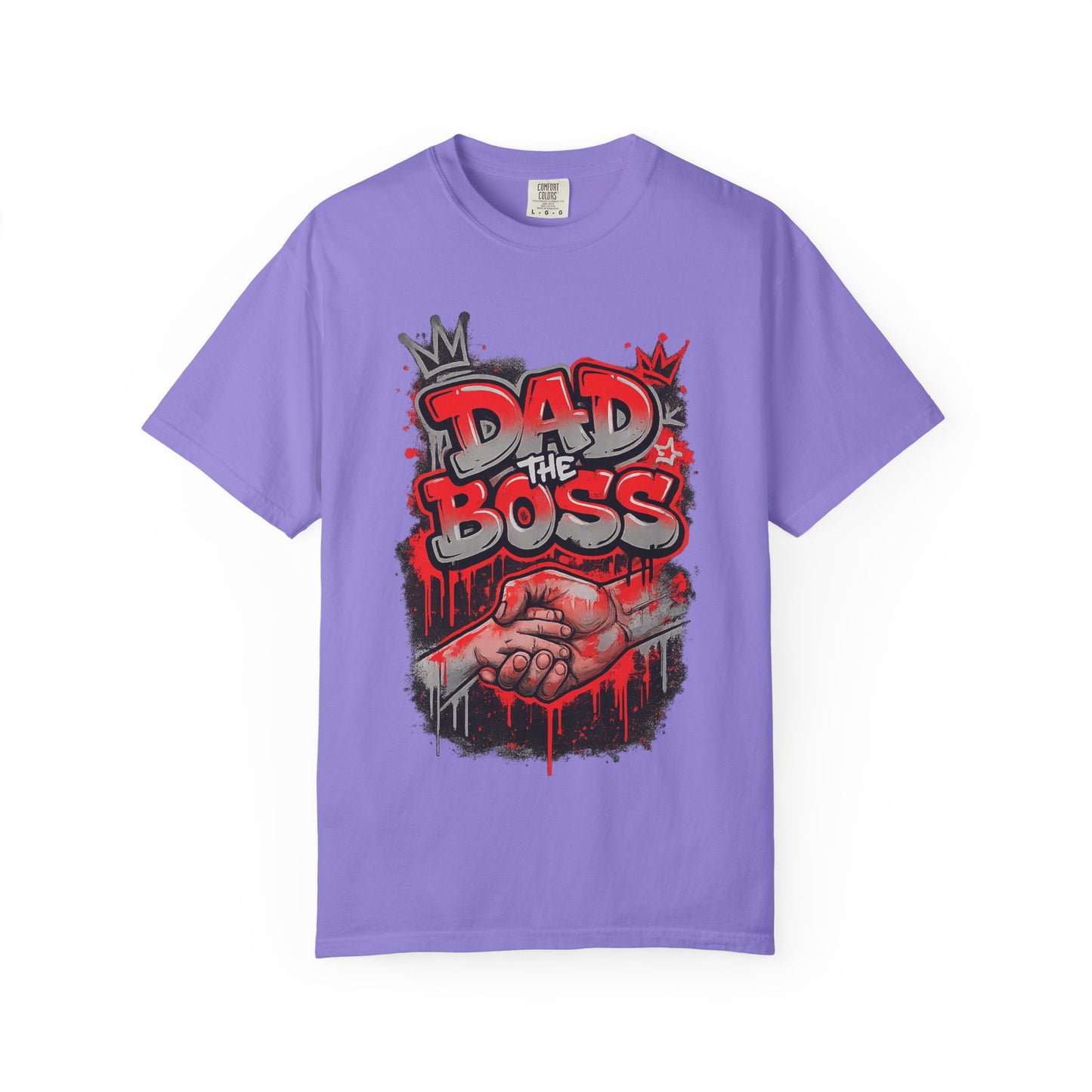 Dad The Boss shirt | Graffiti fist design, red black street art