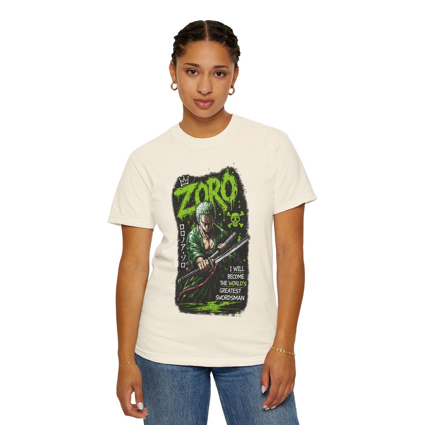 Zoro Graphic T-Shirt — 'I Will Become The World's Greatest Swordsman' Anime Tee
