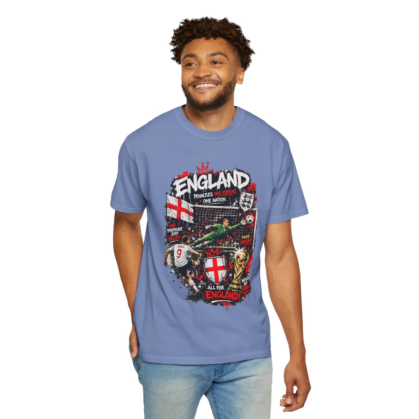 England Football Collage T-shirt | St George Cross, Soccer Icons