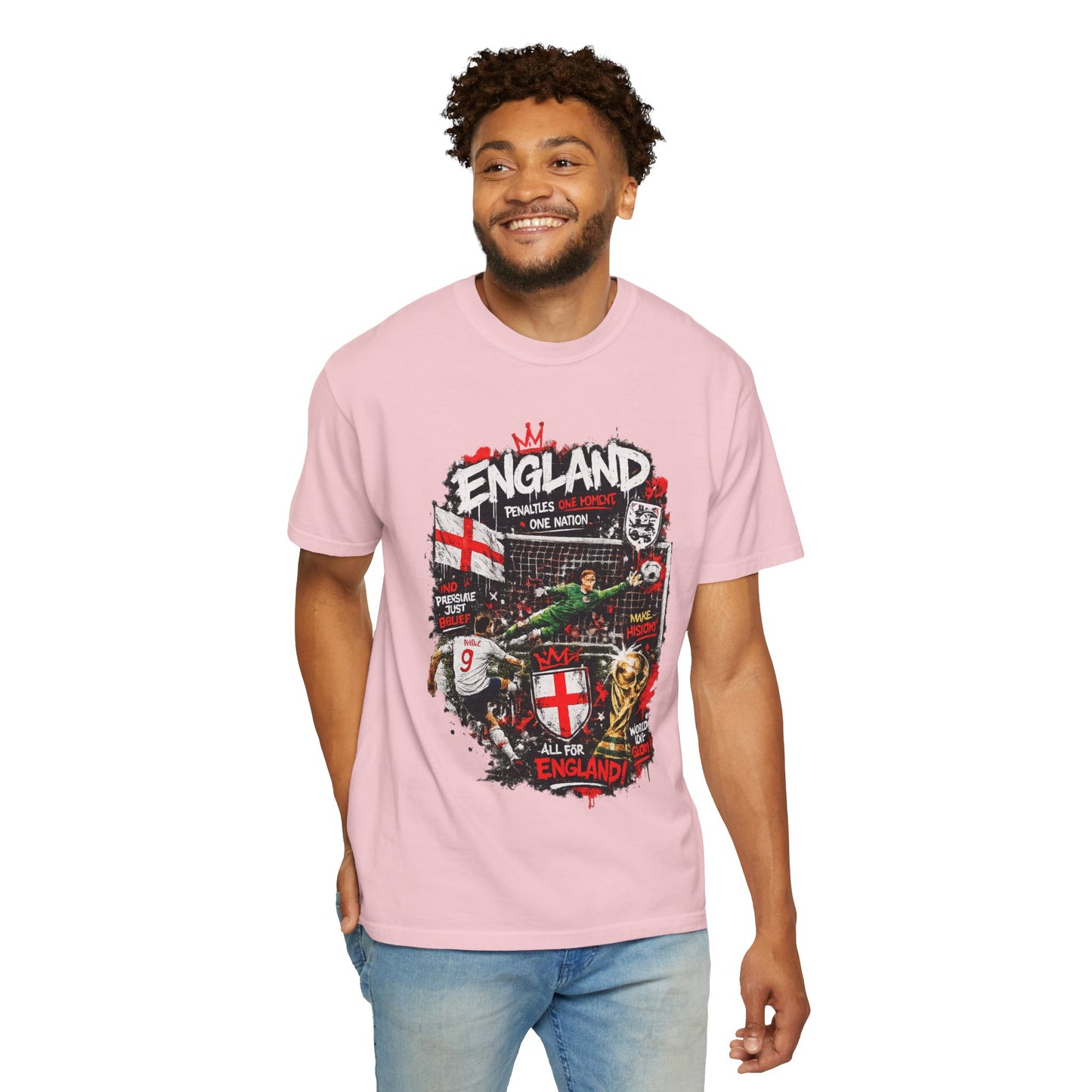 England Football Collage T-shirt | St George Cross, Soccer Icons